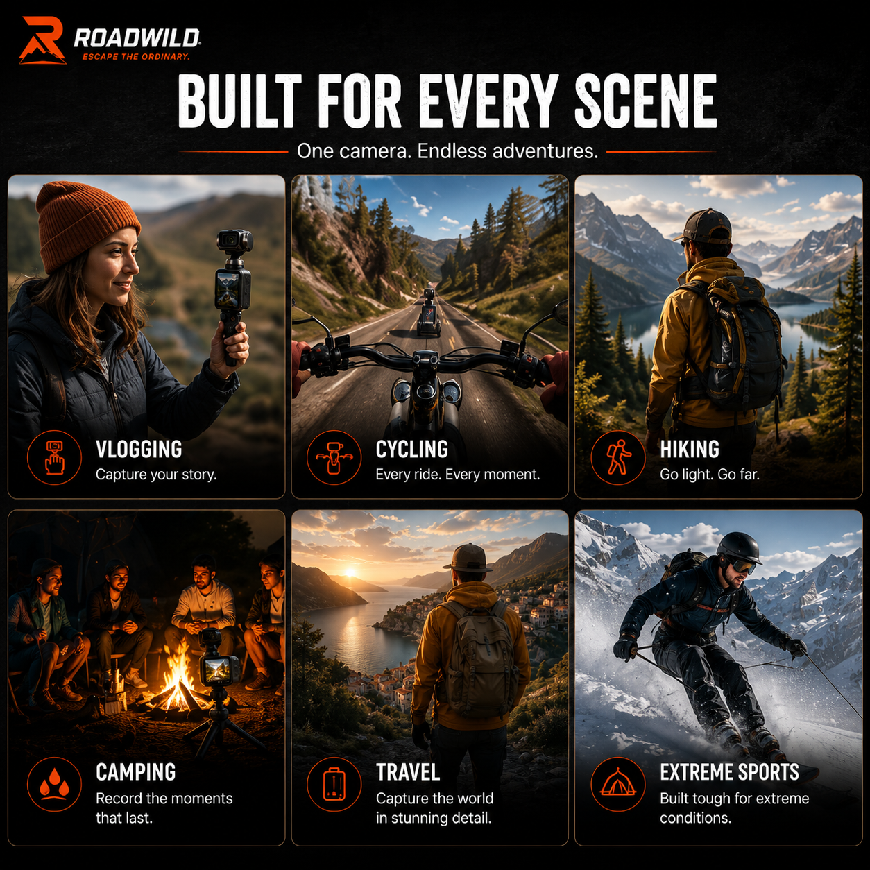 ROADWILD TRAILMUSE 4K Pocket Gimbal Camera - Accessories