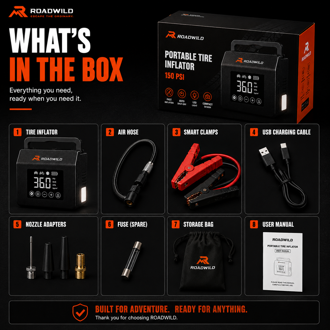 ROADWILD AIRRESCUE 4-IN-1 Emergency Inflator - View 15