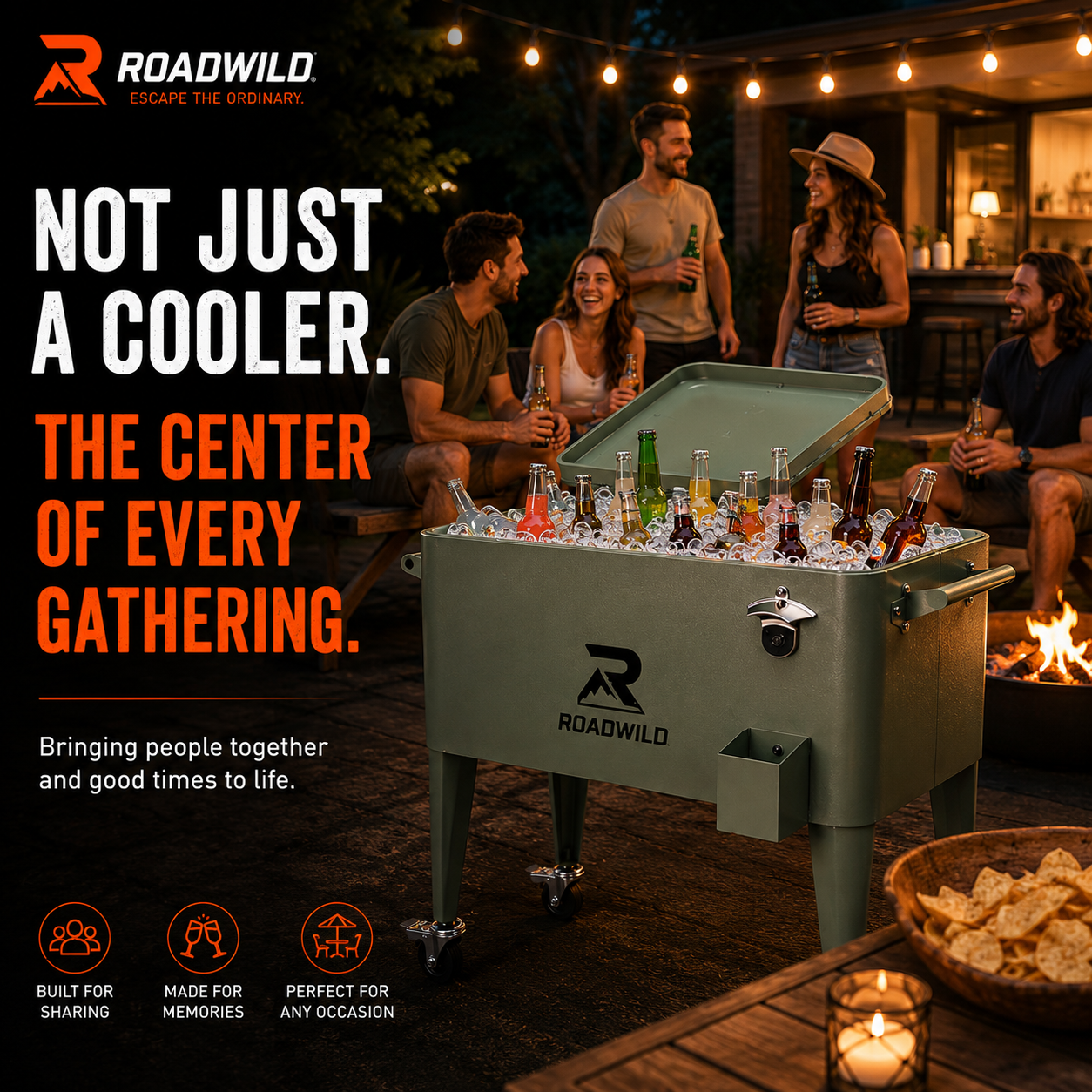 ROADWILD GATHER Outdoor Party Cooler - In Use