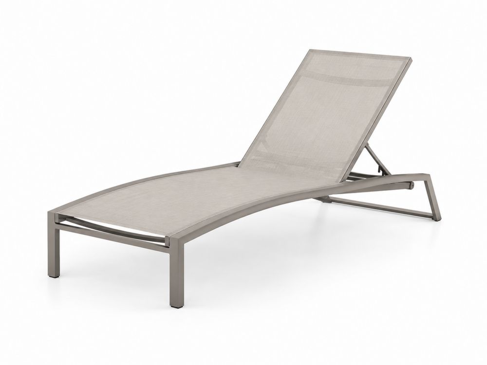 Tumbona de Aluminio con Tejido Textilene Beige 200x65x35 cm
