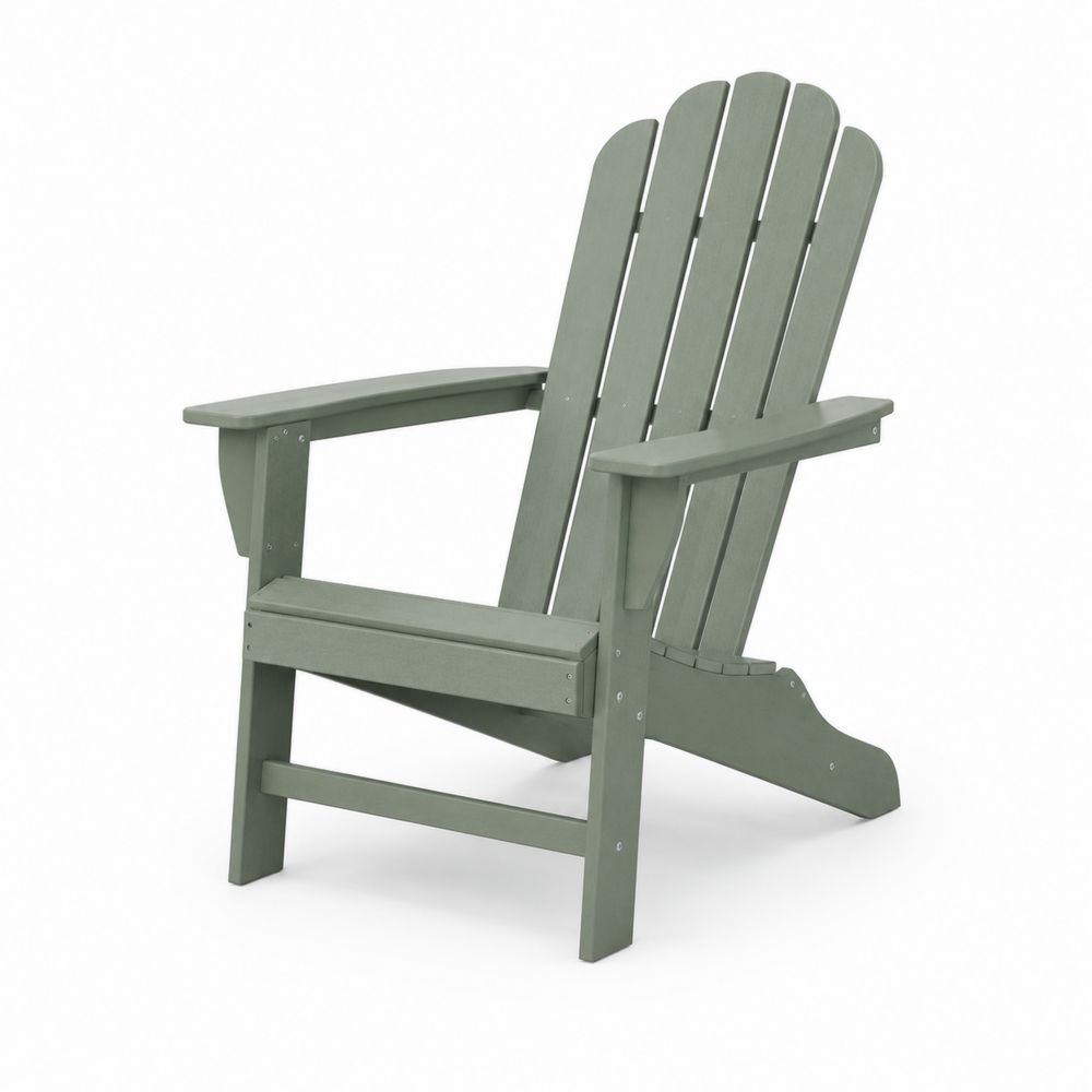 Silla de Madera Reciclada Verde para Exterior 90x75x88cm