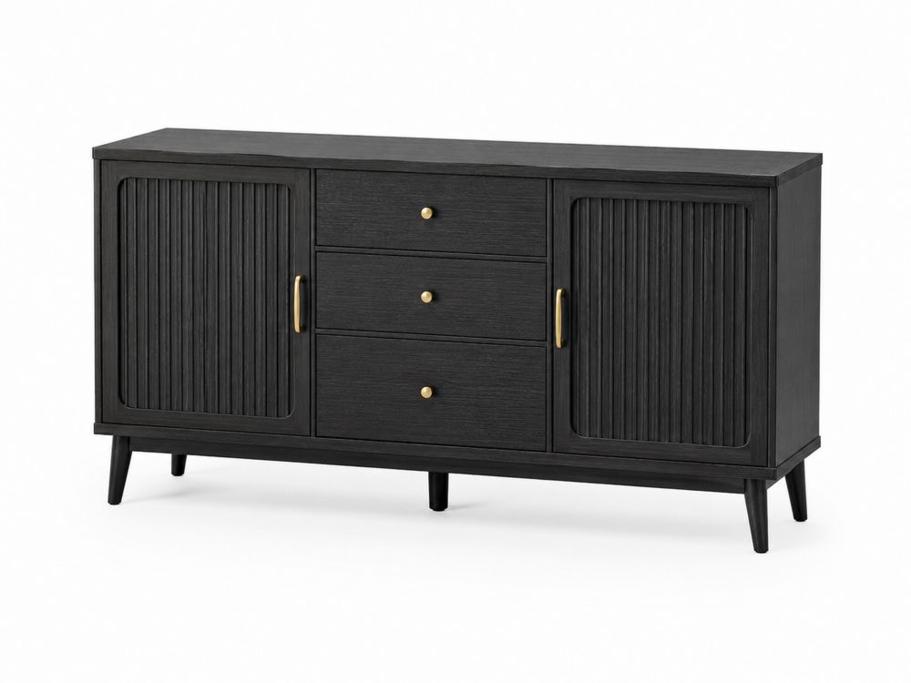 Aparador de Madera de Acacia con Cajones y Puertas