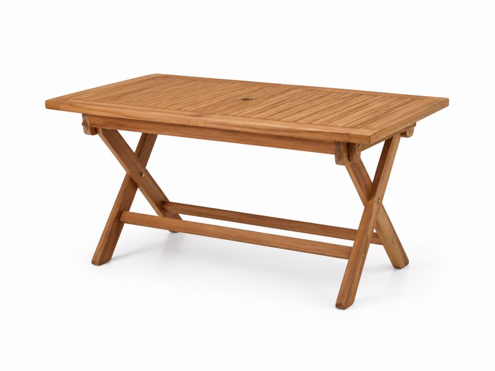 Mesa plegable de madera de teca para exteriores 150x90x75cm