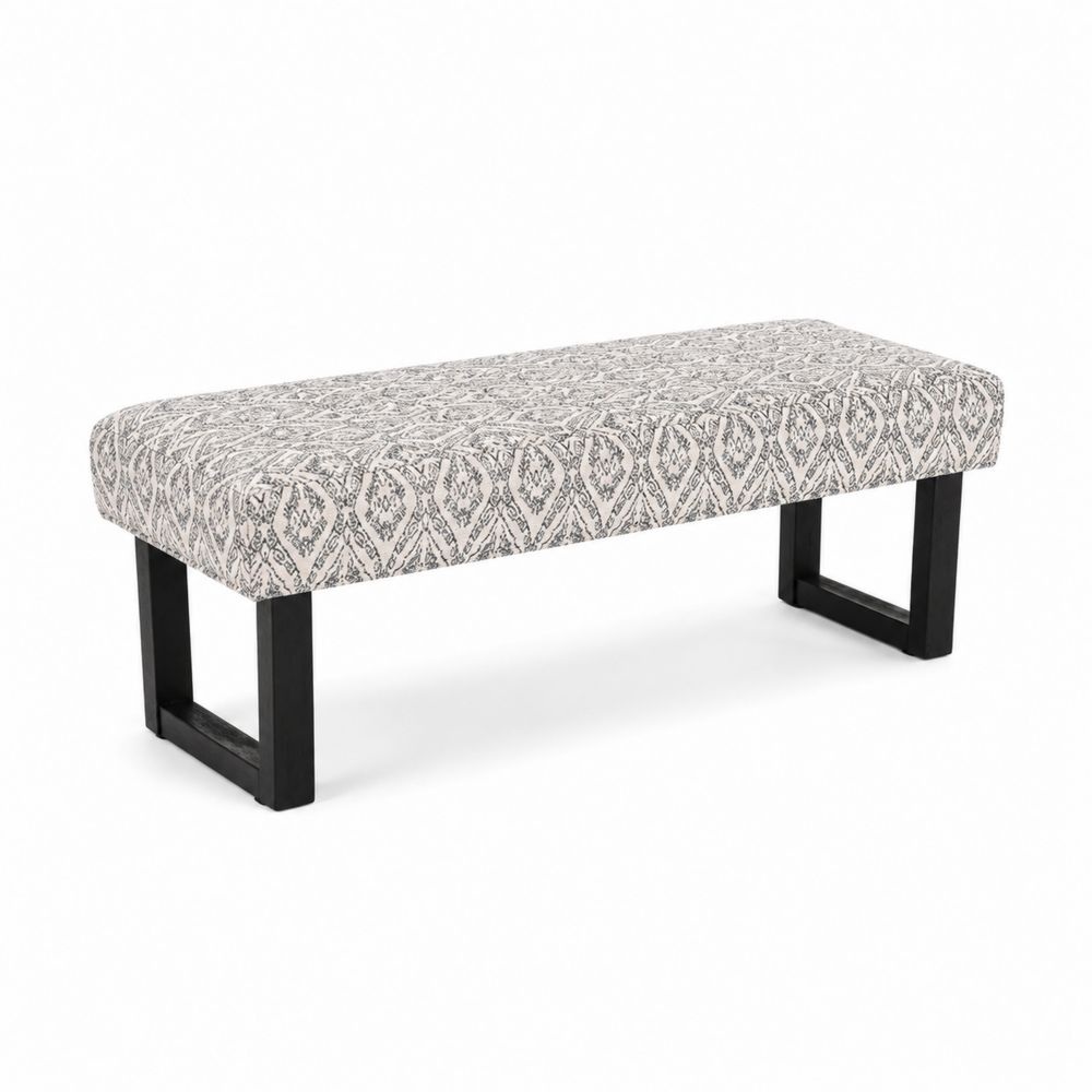 Banco de Tela con Patas Metálicas Negras 120x40x45 cm-Bellacortix