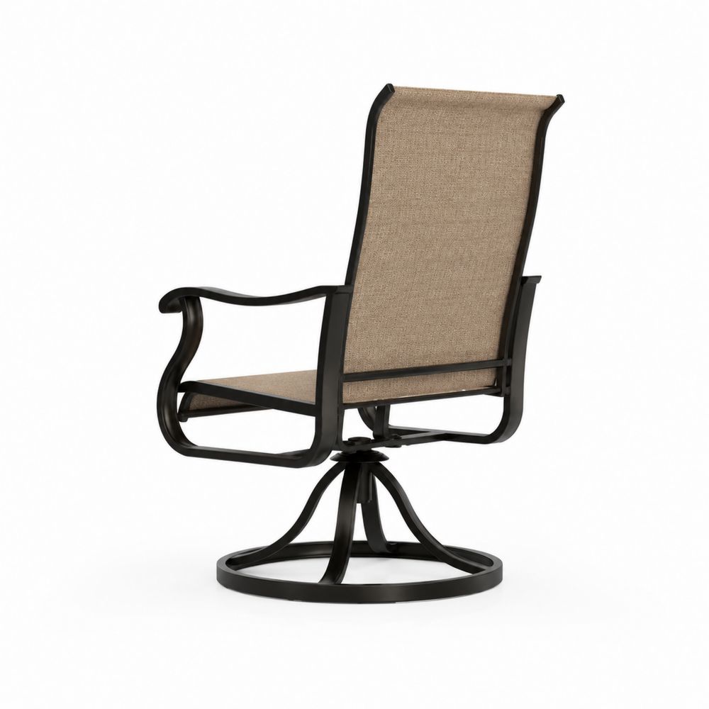 Silla Giratoria de Aluminio con Tela de Poliester Beige-Bellacortix