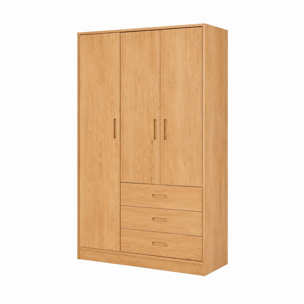 Armario de Madera con 3 Puertas y 3 Cajones-Bellacortix