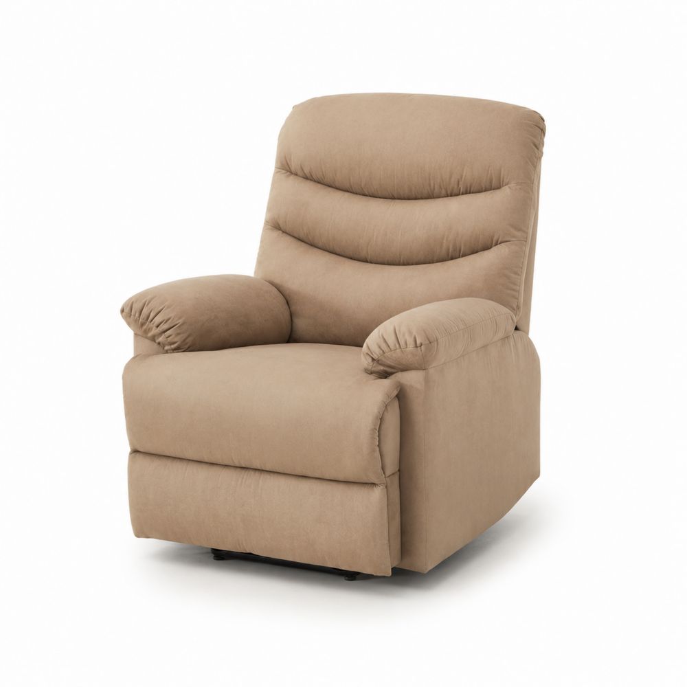 Sillón reclinable de tela beige 95x85x100 cm-Bellacortix