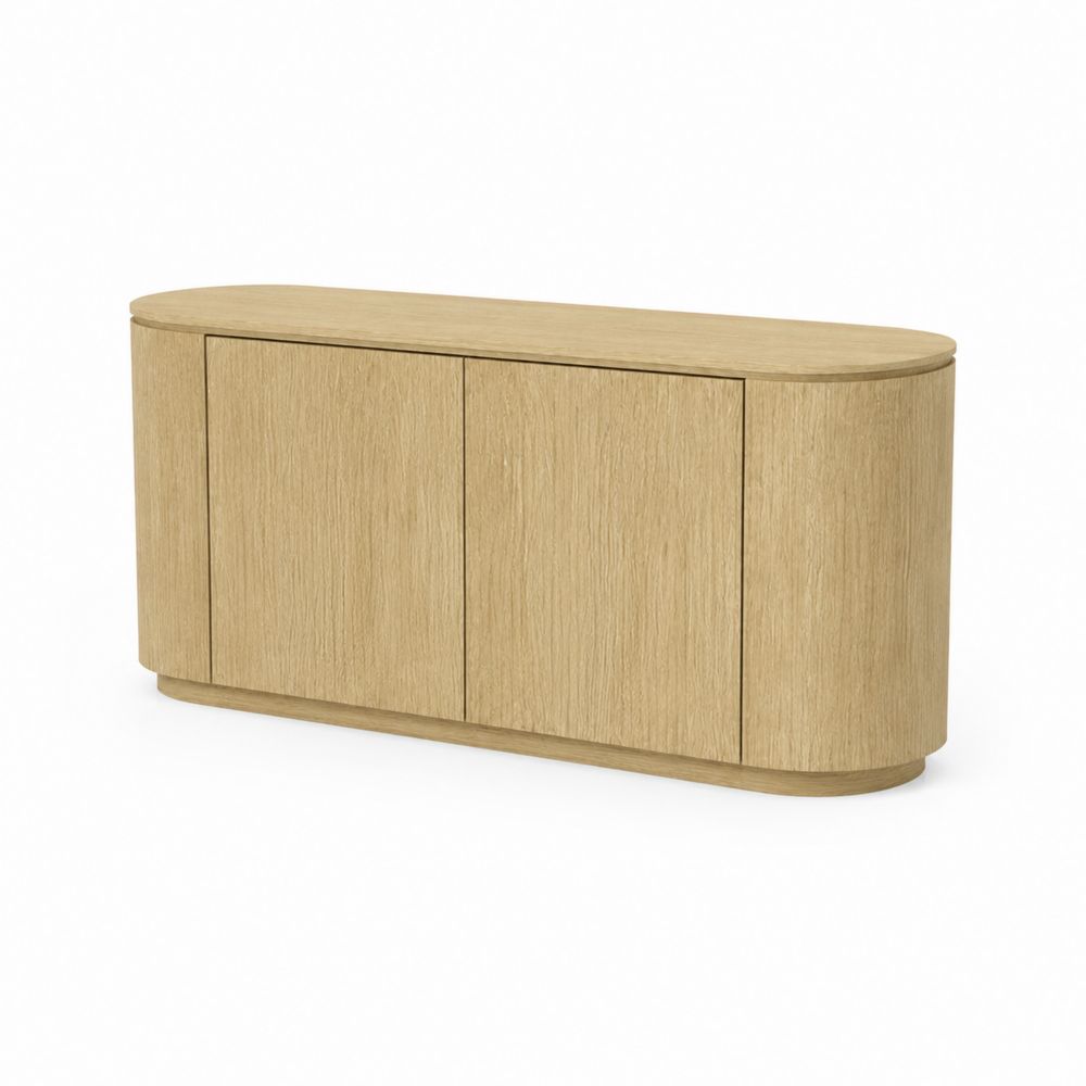 Aparador de Madera de Roble con 3 Puertas 180x45x75 cm-Bellacortix