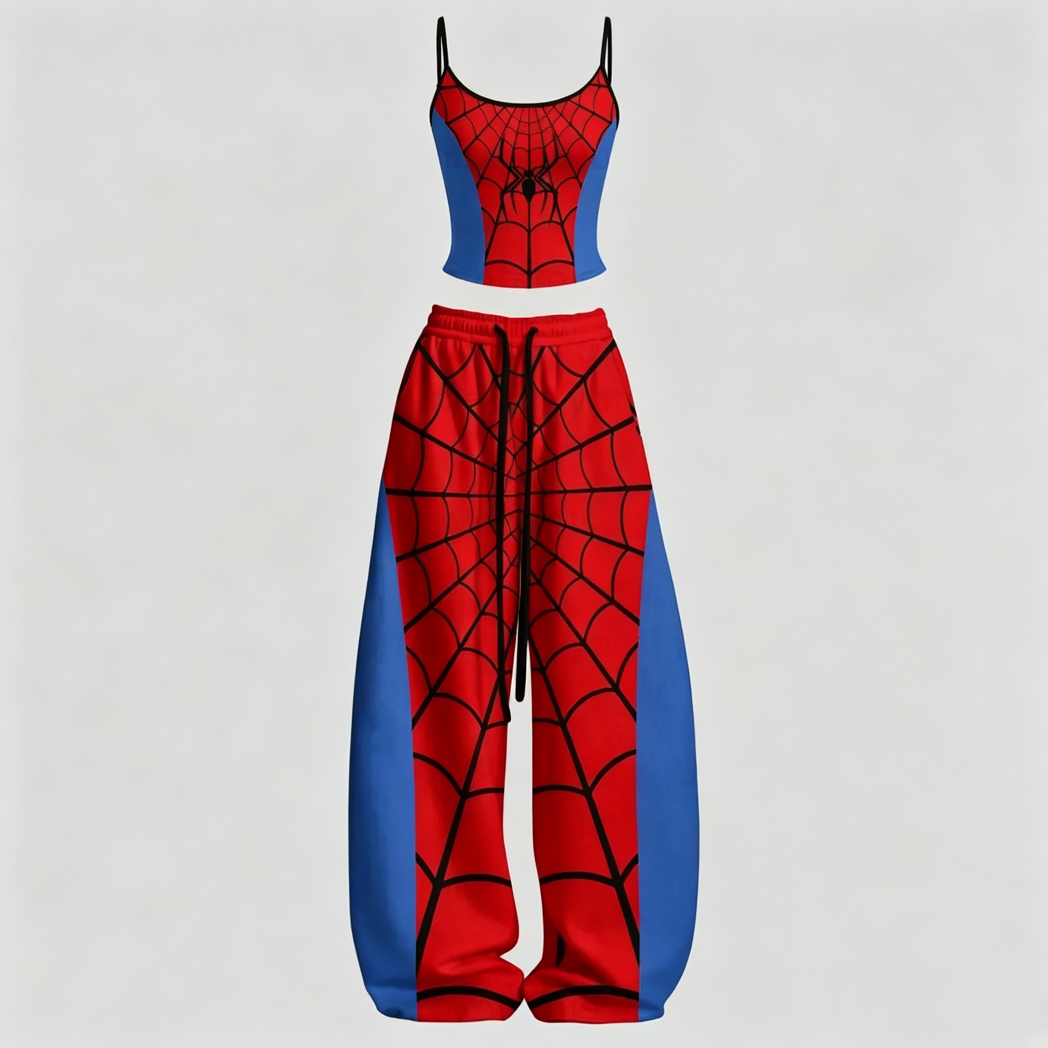 SPIDER-MAN Cami Top And Drawstring Elastic-waist Pants Set For Women