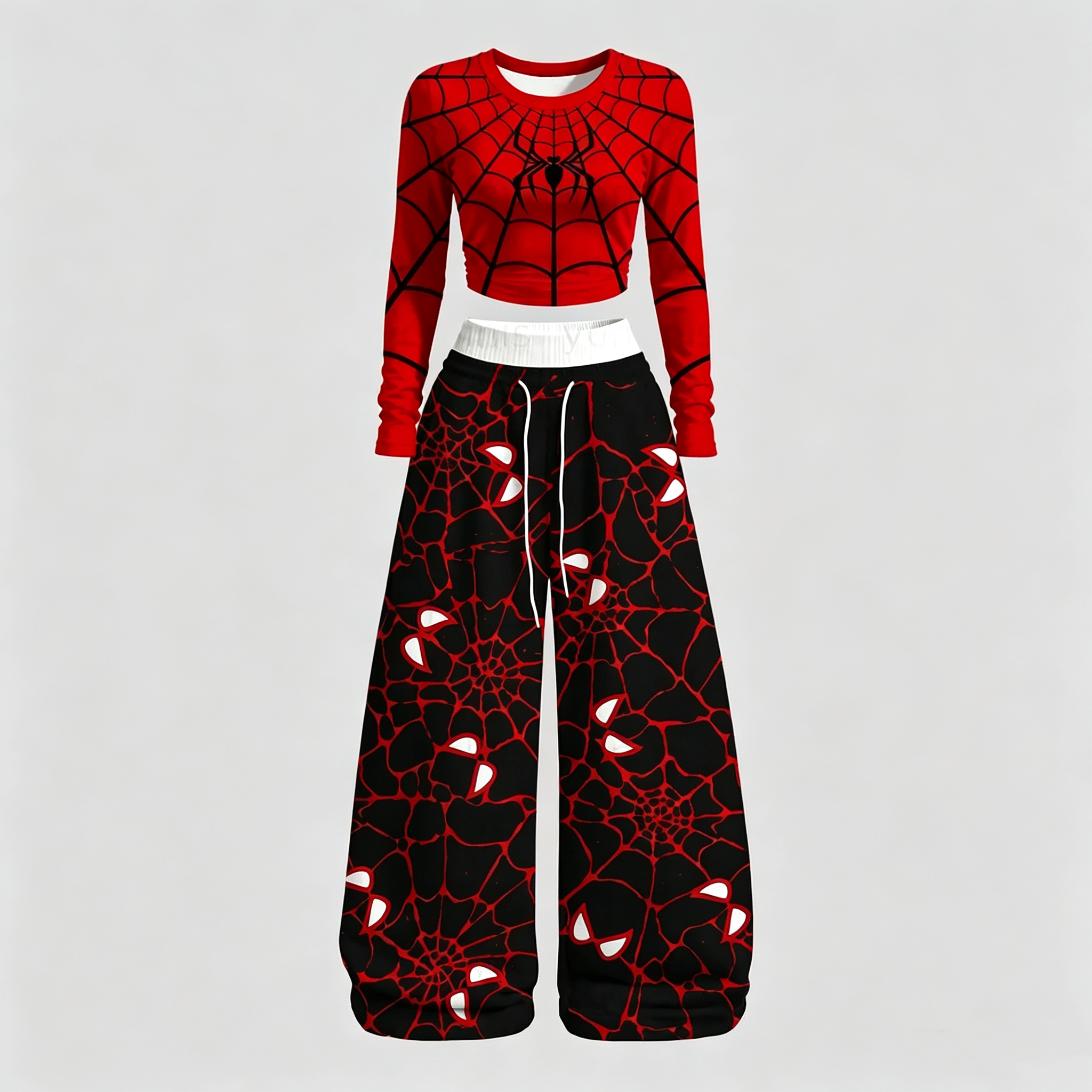 SPIDER-MAN Cami Top And Drawstring Elastic-waist Pants Set For Women