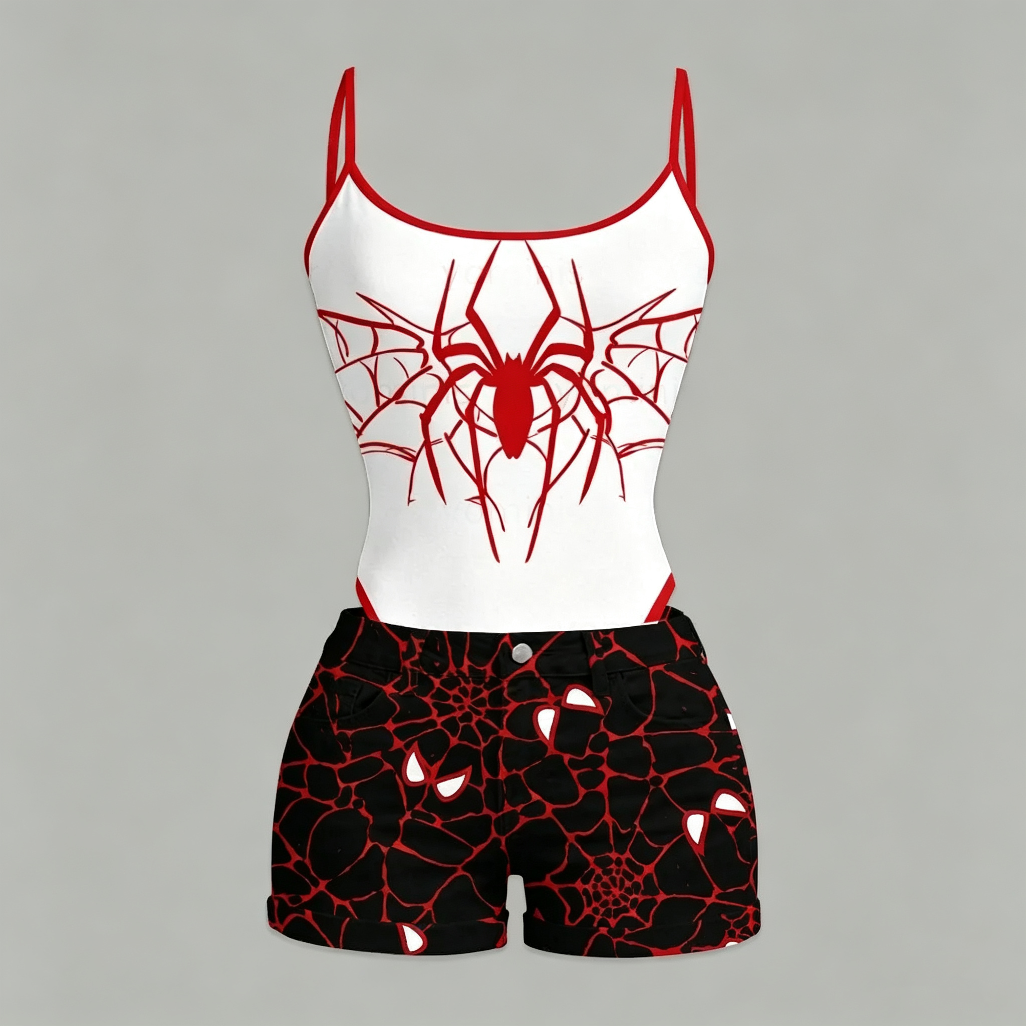 SPIDER-MAN Cami Top And Drawstring Elastic-waist Pants Set For Women