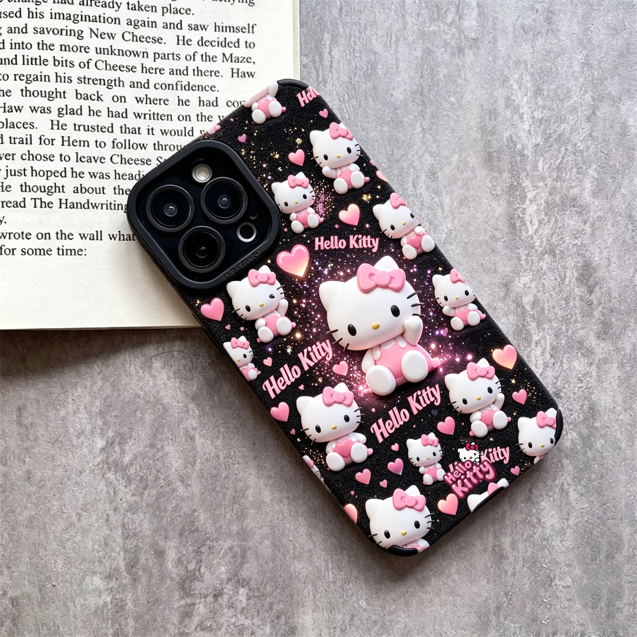 Hello Kitty pattern phone case TPU & leather delicate skin as velvet suitable for iPhone 17 16 15 14 13 12 11 Pro Max Plus X XS MAX
