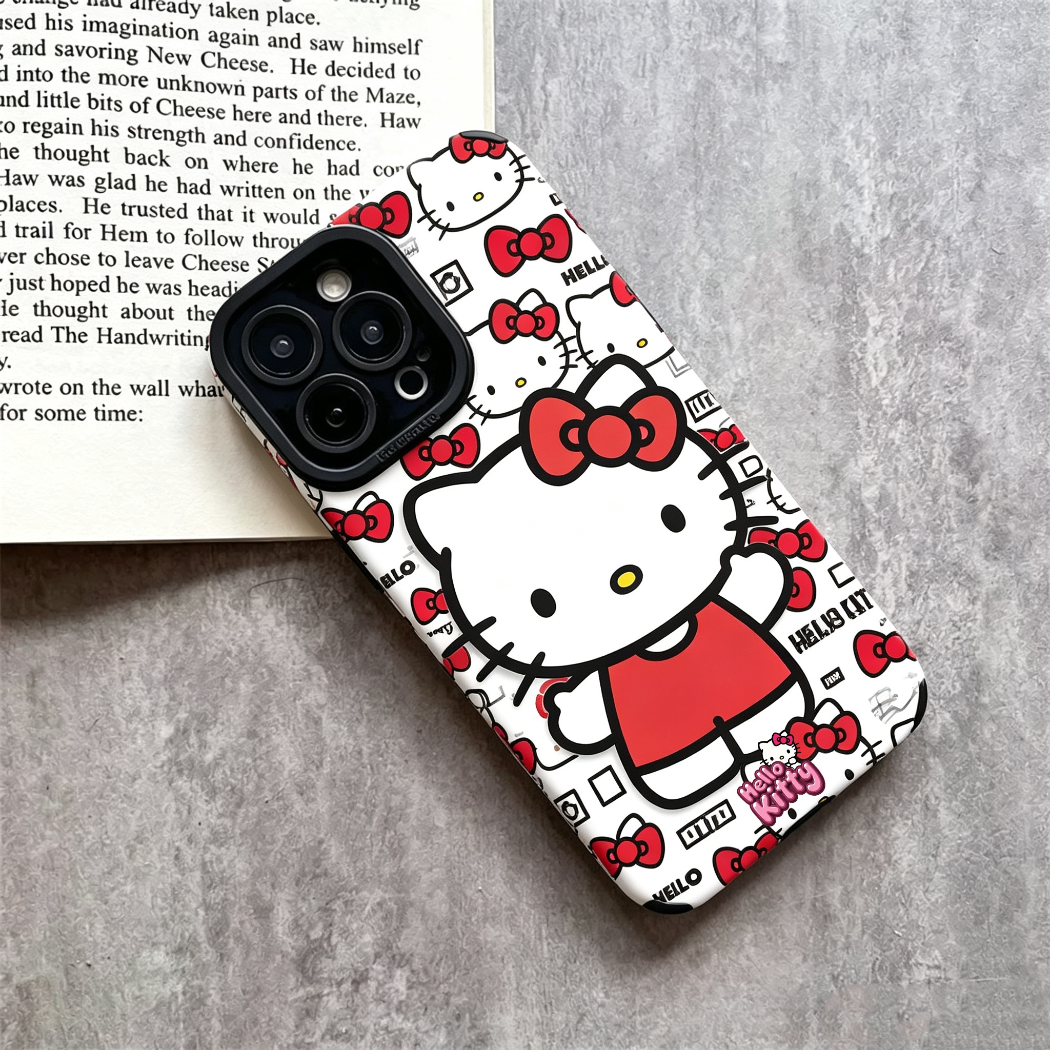 Hello Kitty pattern phone case TPU & leather delicate skin as velvet suitable for iPhone 17 16 15 14 13 12 11 Pro Max Plus X XS MAX