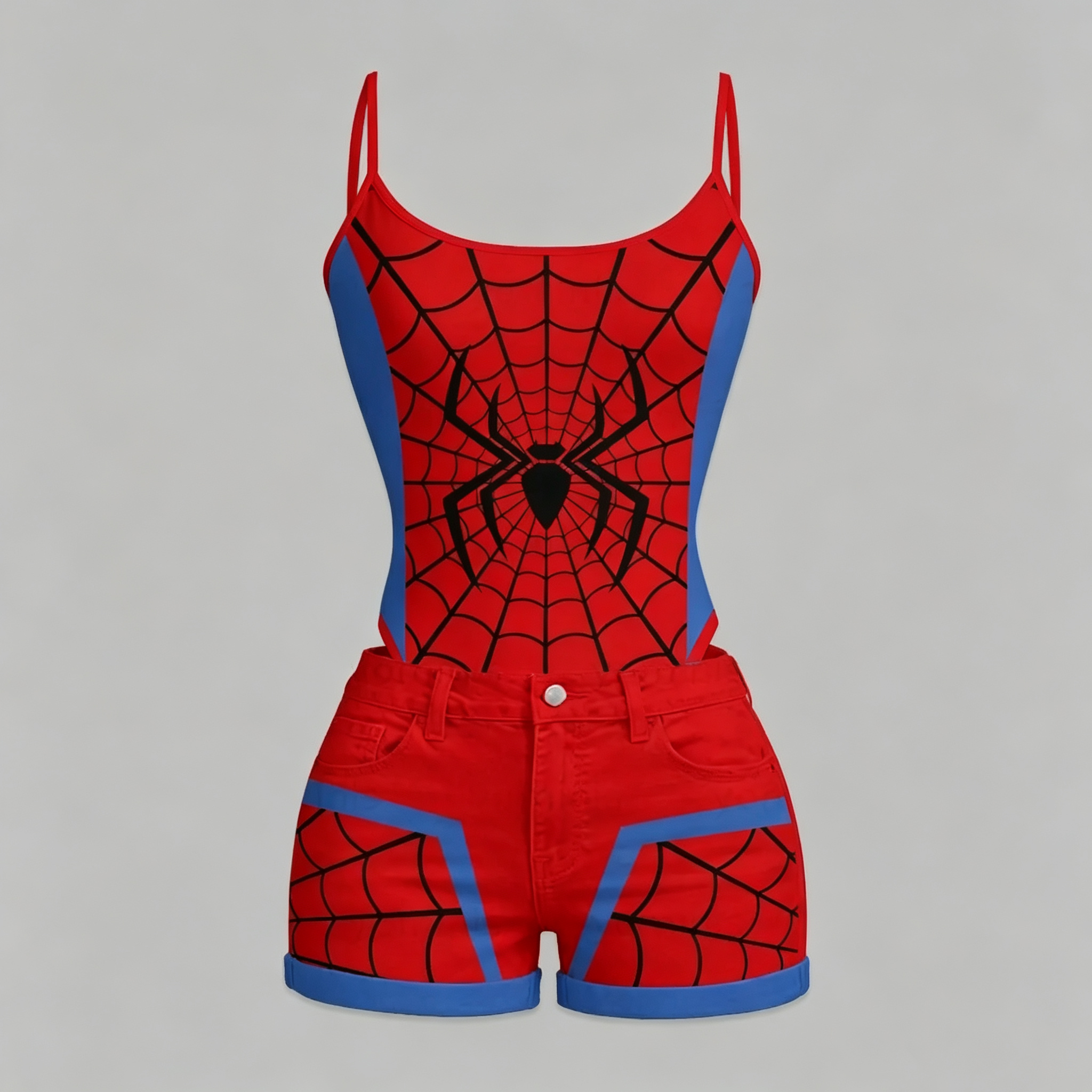 SPIDER-MAN Cami Top And Drawstring Elastic-waist Pants Set For Women