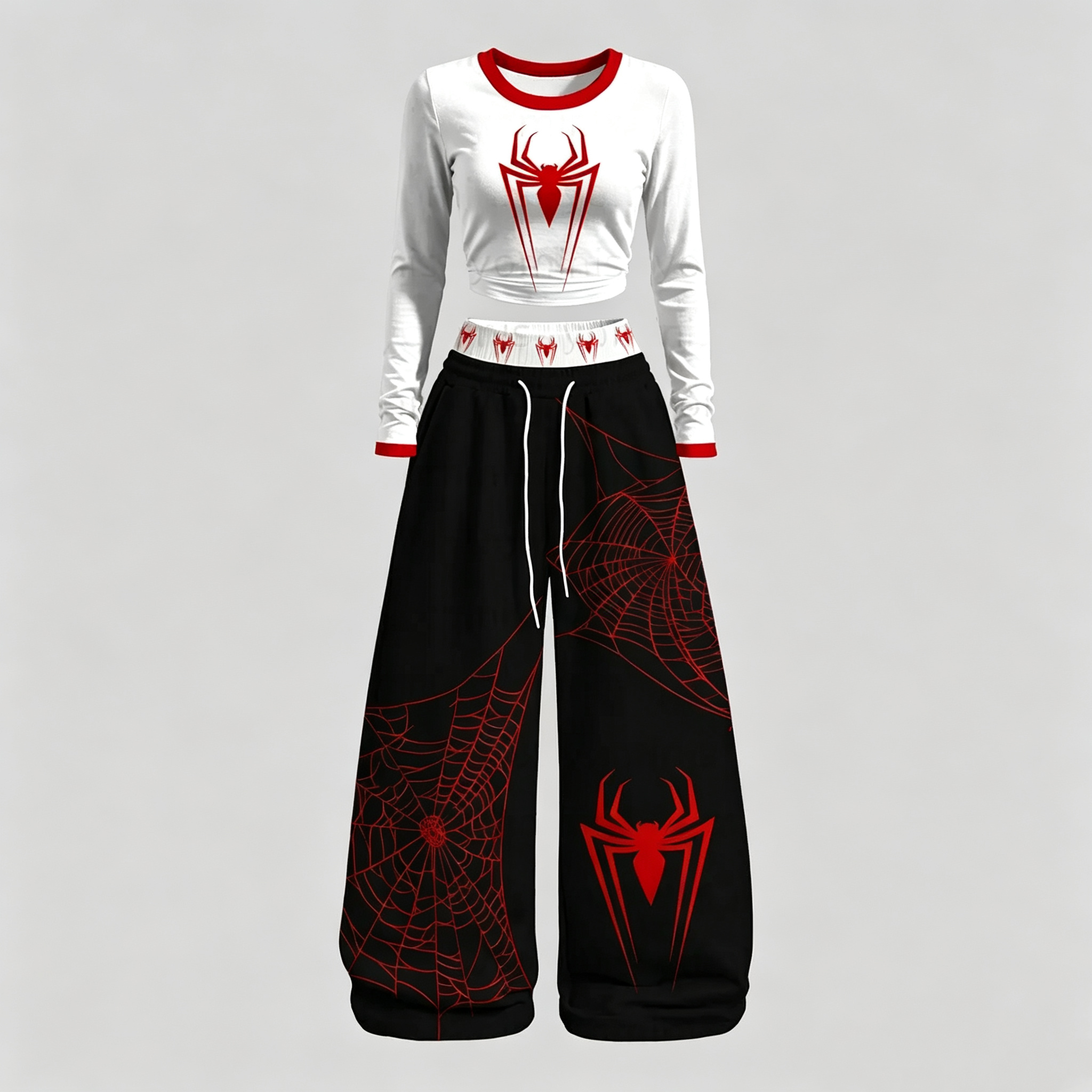 SPIDER-MAN Cami Top And Drawstring Elastic-waist Pants Set For Women
