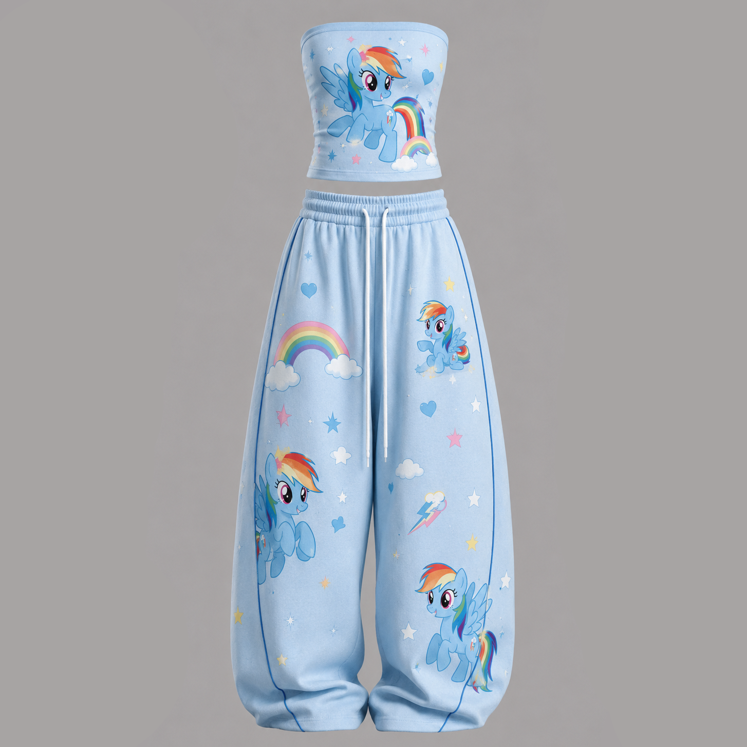 My Little Pony Tight Casual Camisole Tops & Elasticated Trousers Two-Piece Set For Women