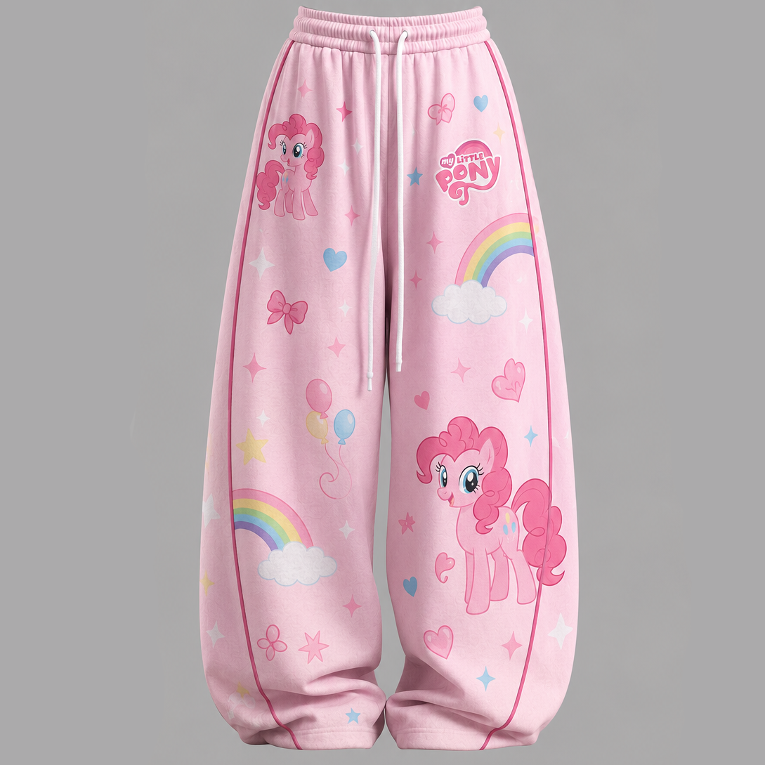 My Little Pony Tight Casual Camisole Tops & Elasticated Trousers Two-Piece Set For Women