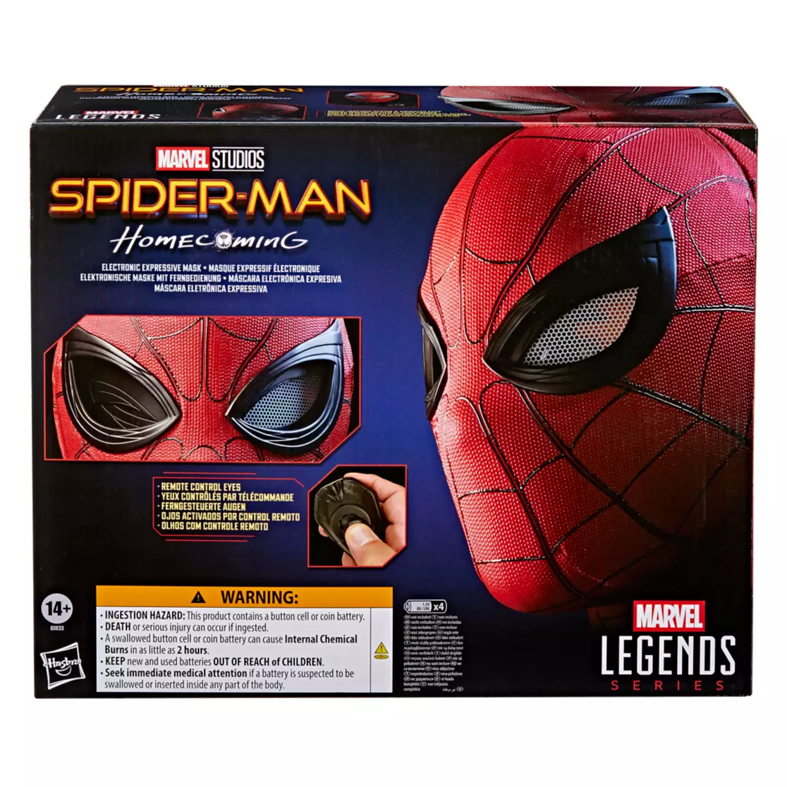 Spider-Man Electronic Expressive Mask by Hasbro – Spider-Man: Homecoming – Marvel Legends Series