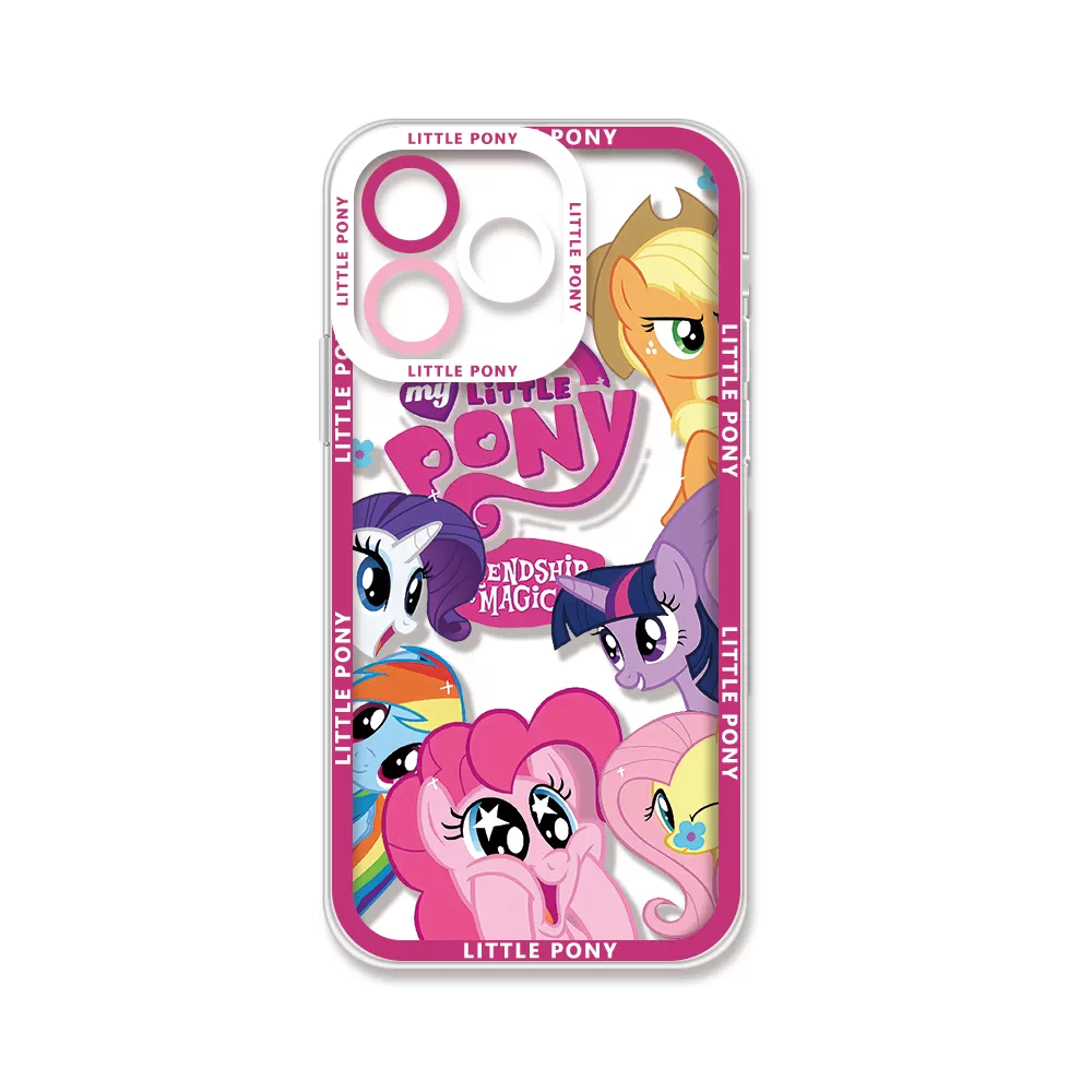 Funda iPhone Pink Pony Aesthetic-Cute Cartoon Energy