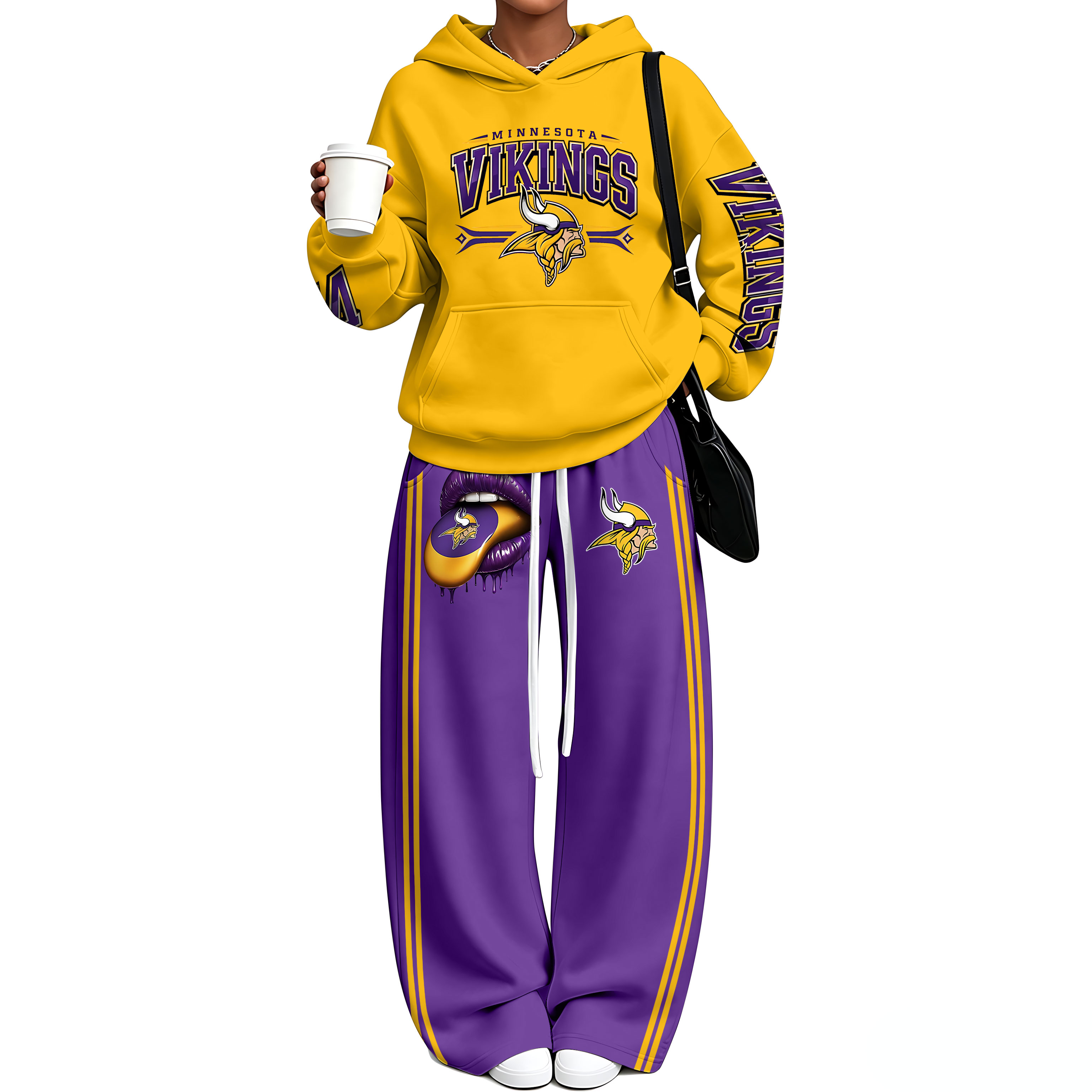 Oversized Hoodie & Wide Leg Sweatpants Two Piece Set
