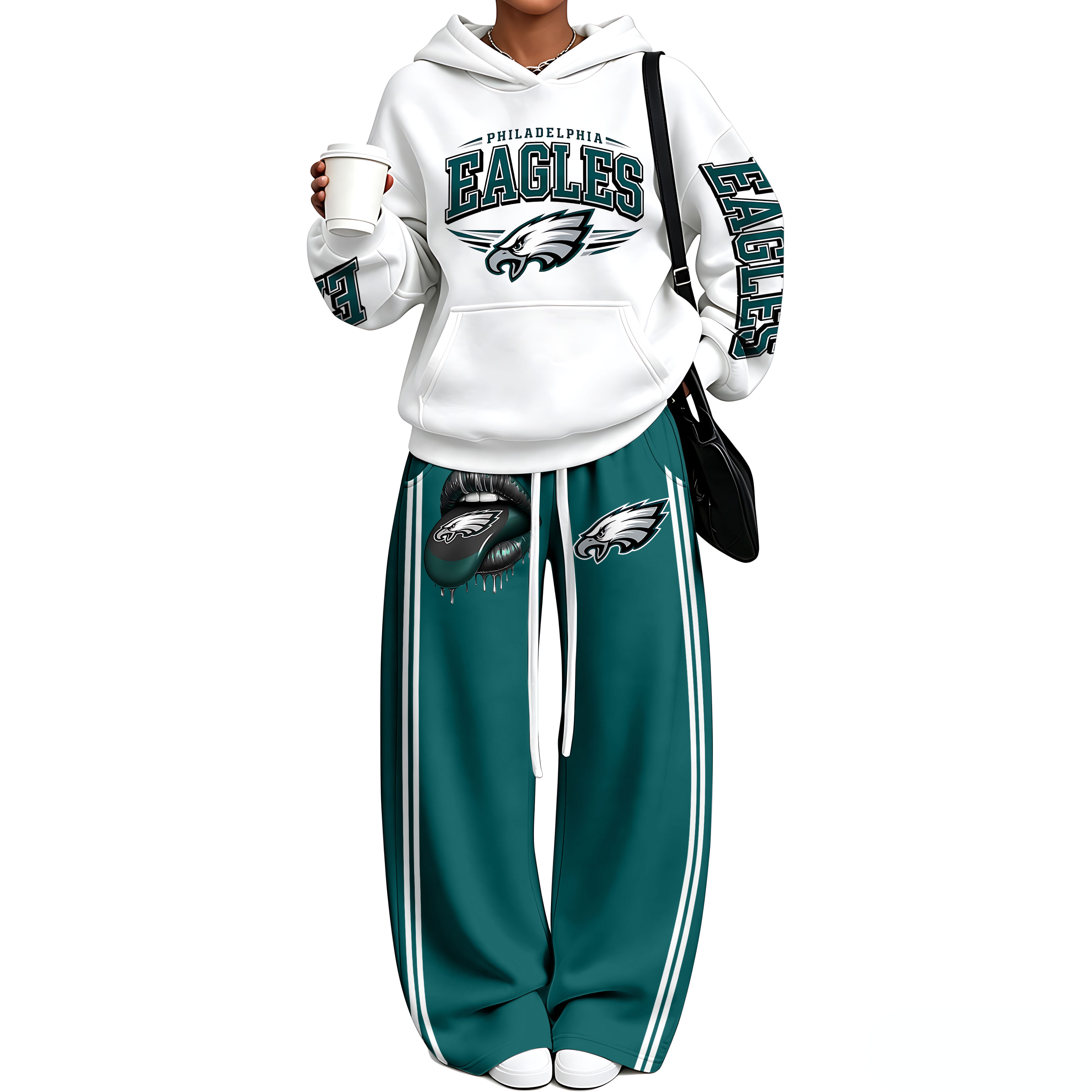 Oversized Hoodie & Wide Leg Sweatpants Two Piece Set