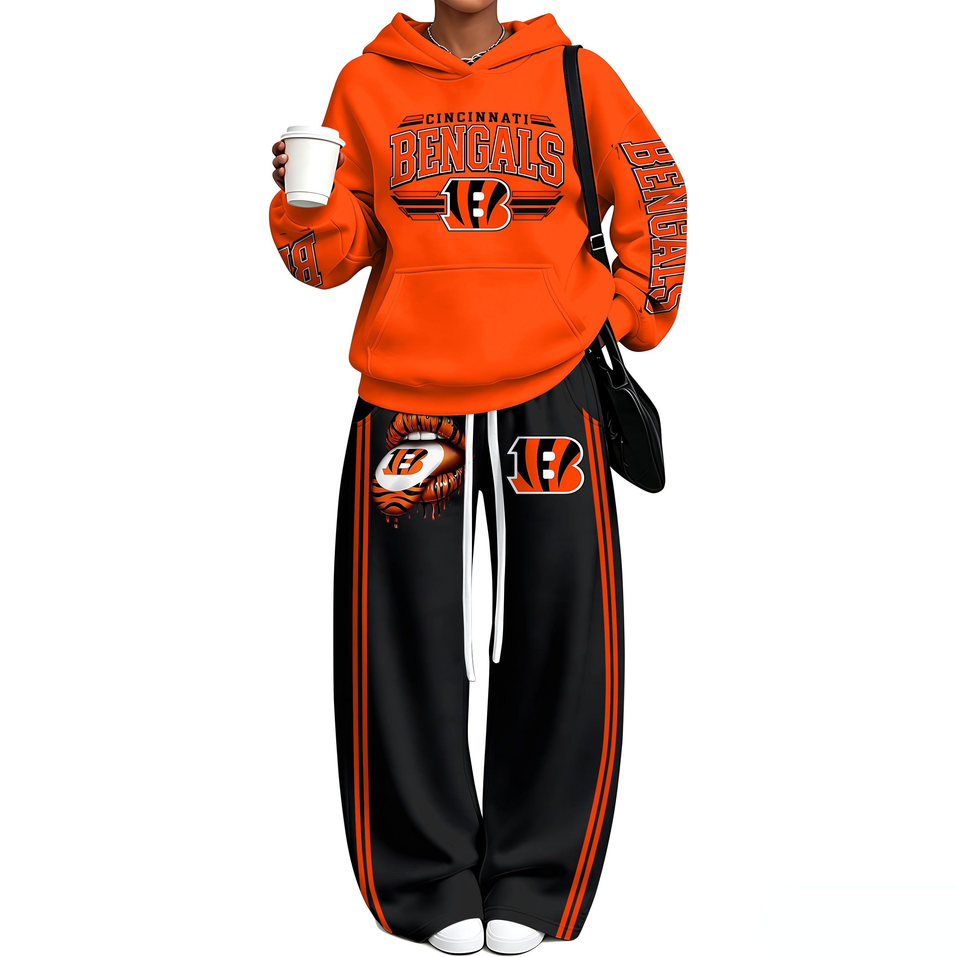 Oversized Hoodie & Wide Leg Sweatpants Two Piece Set