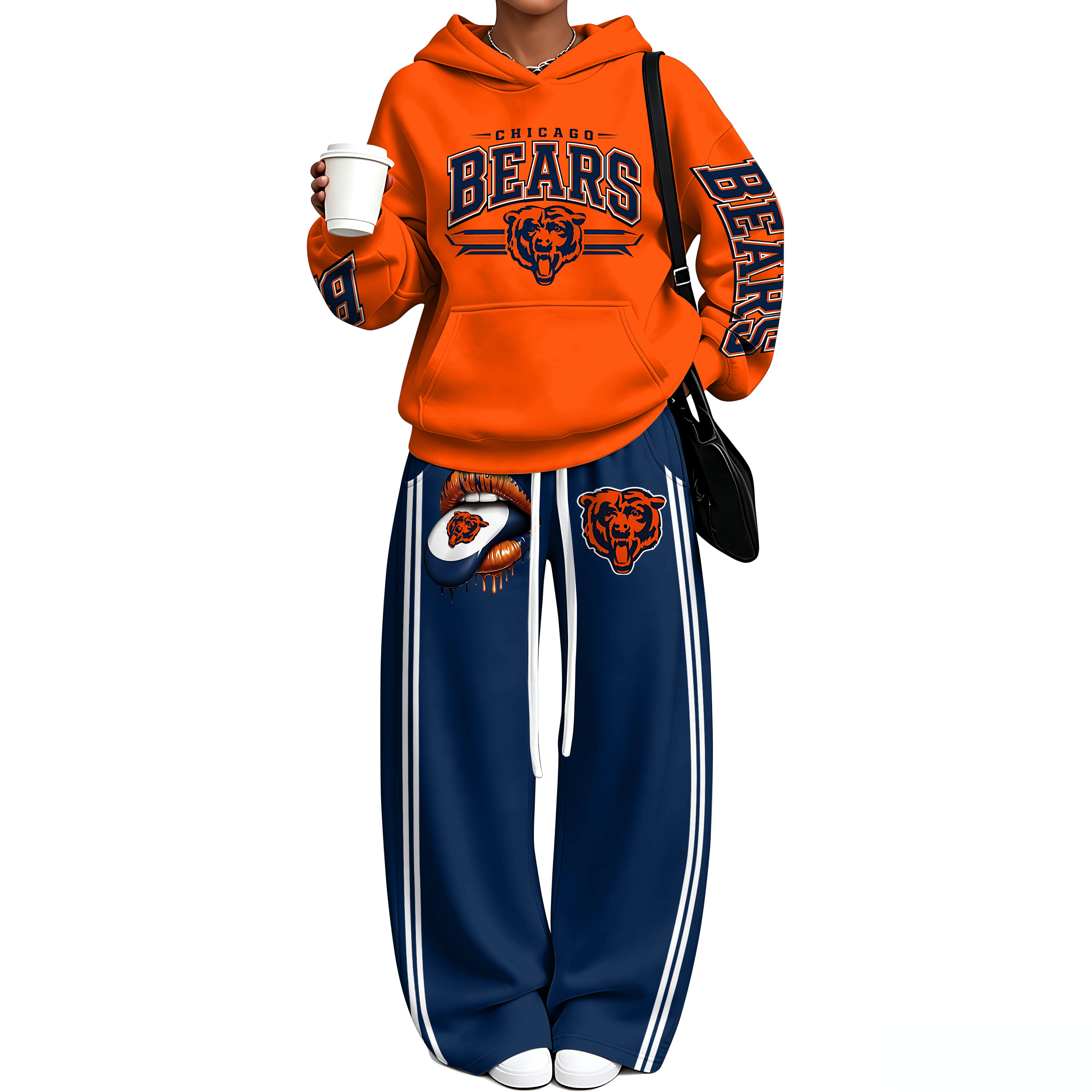 Oversized Hoodie & Wide Leg Sweatpants Two Piece Set