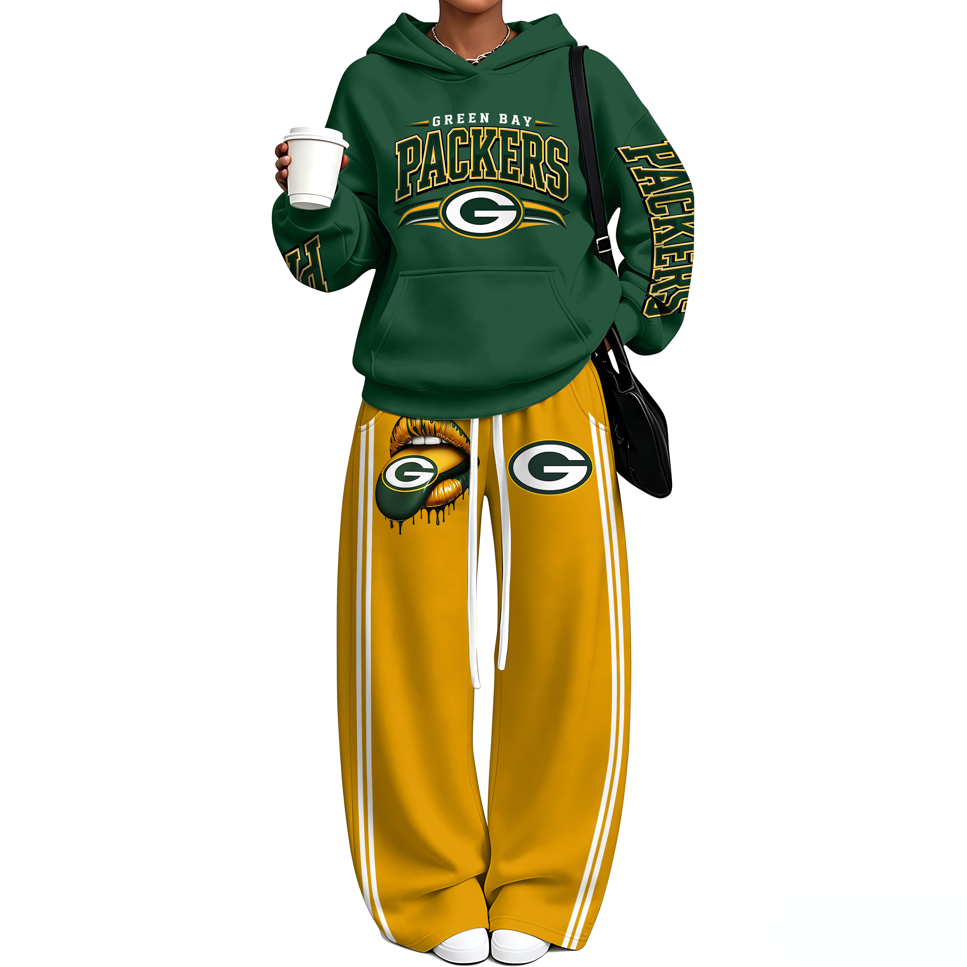 Oversized Hoodie & Wide Leg Sweatpants Two Piece Set