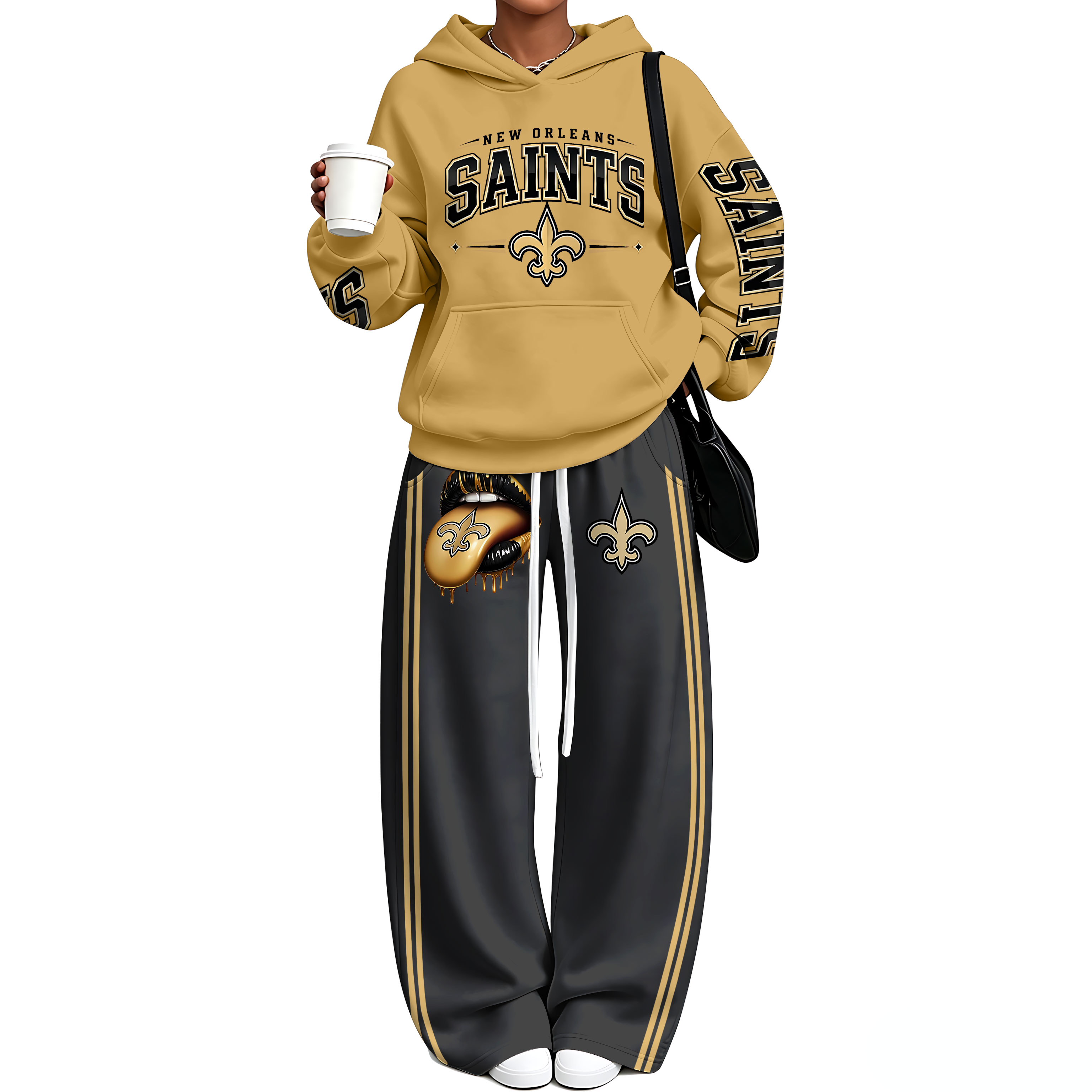Oversized Hoodie & Wide Leg Sweatpants Two Piece Set