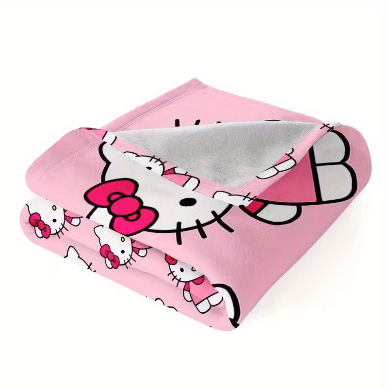 Sanrio Hello Kitty Pink Blanket – Soft and Fluffy Flannel Blanket