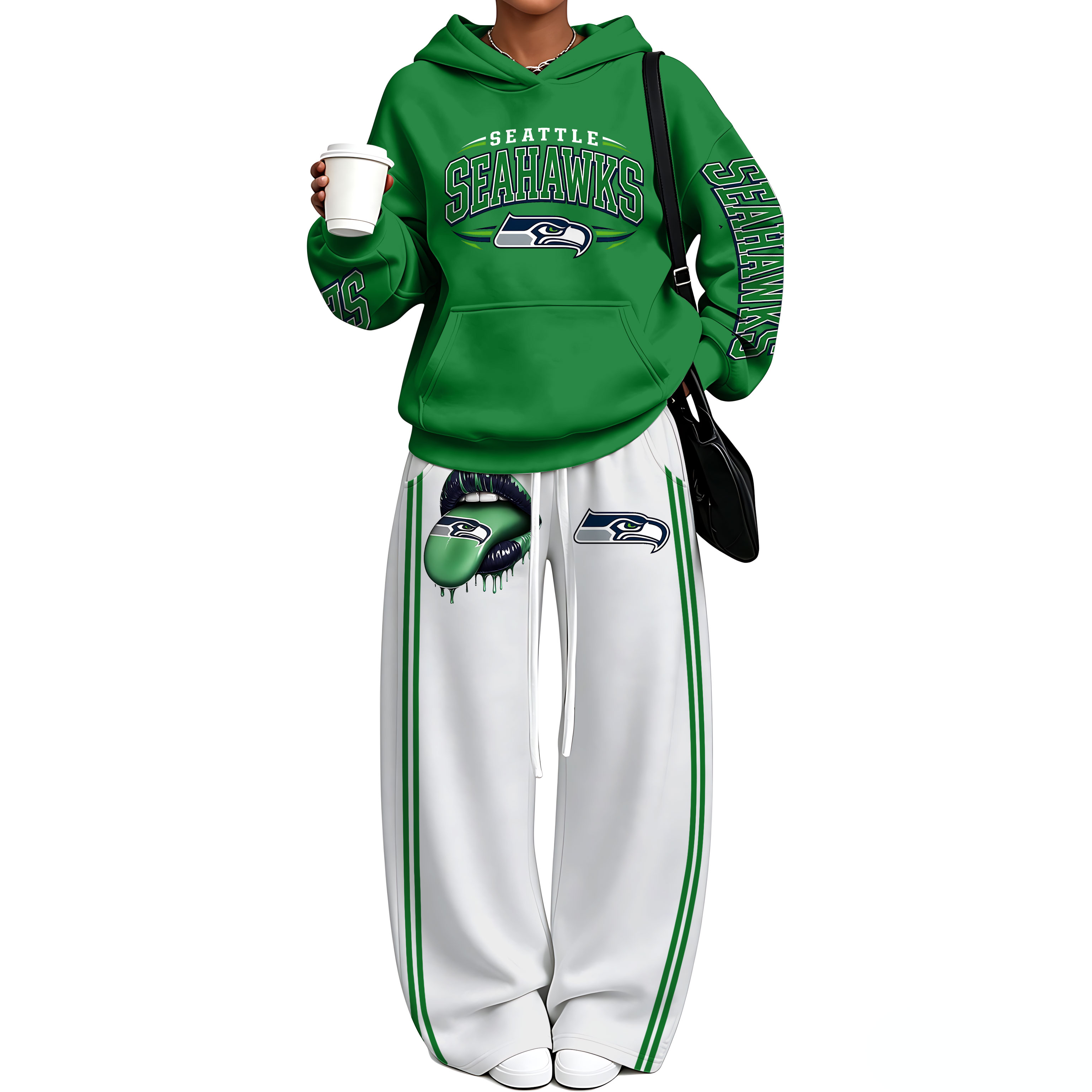 Oversized Hoodie & Wide Leg Sweatpants Two Piece Set