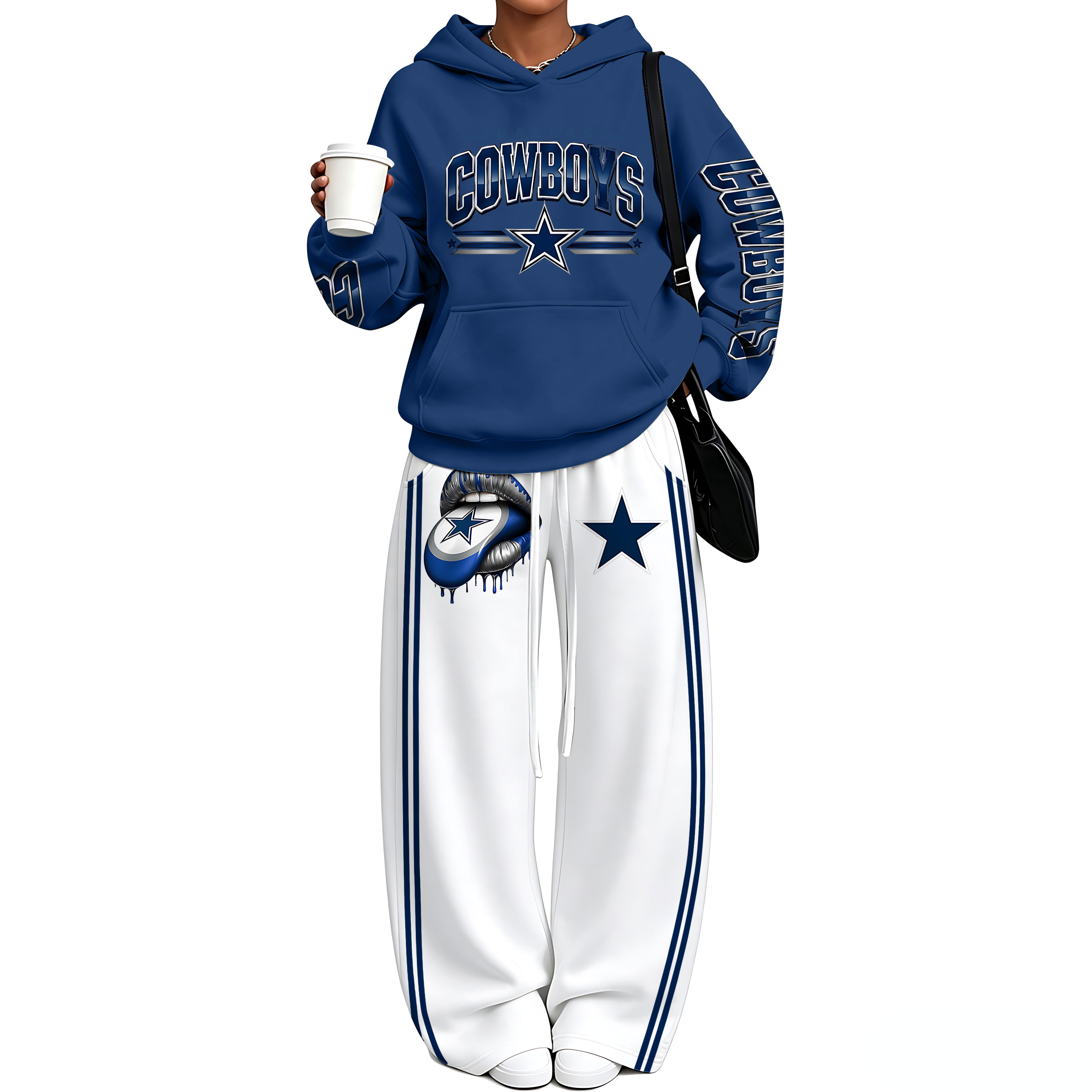 Oversized Hoodie & Wide Leg Sweatpants Two Piece Set