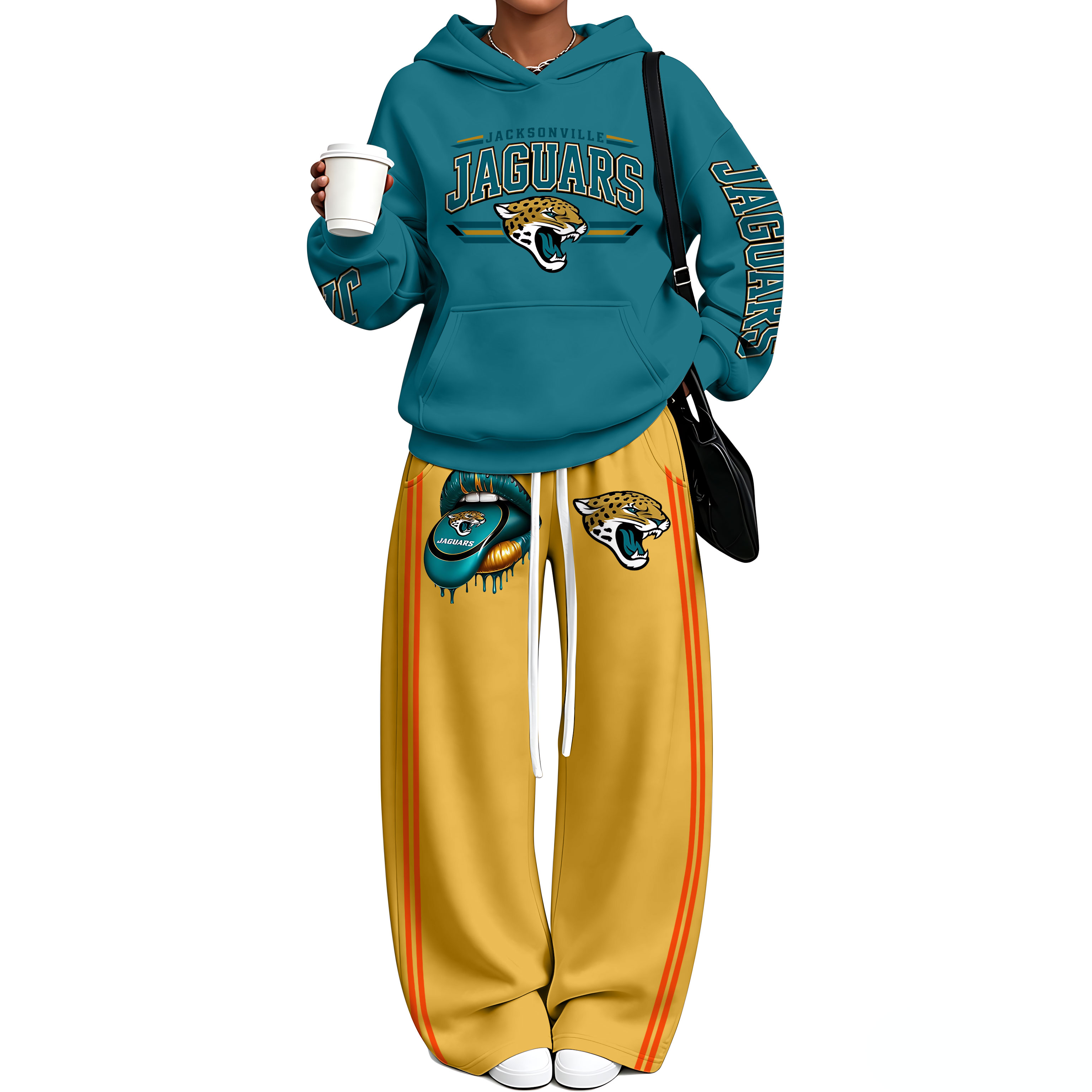 Oversized Hoodie & Wide Leg Sweatpants Two Piece Set