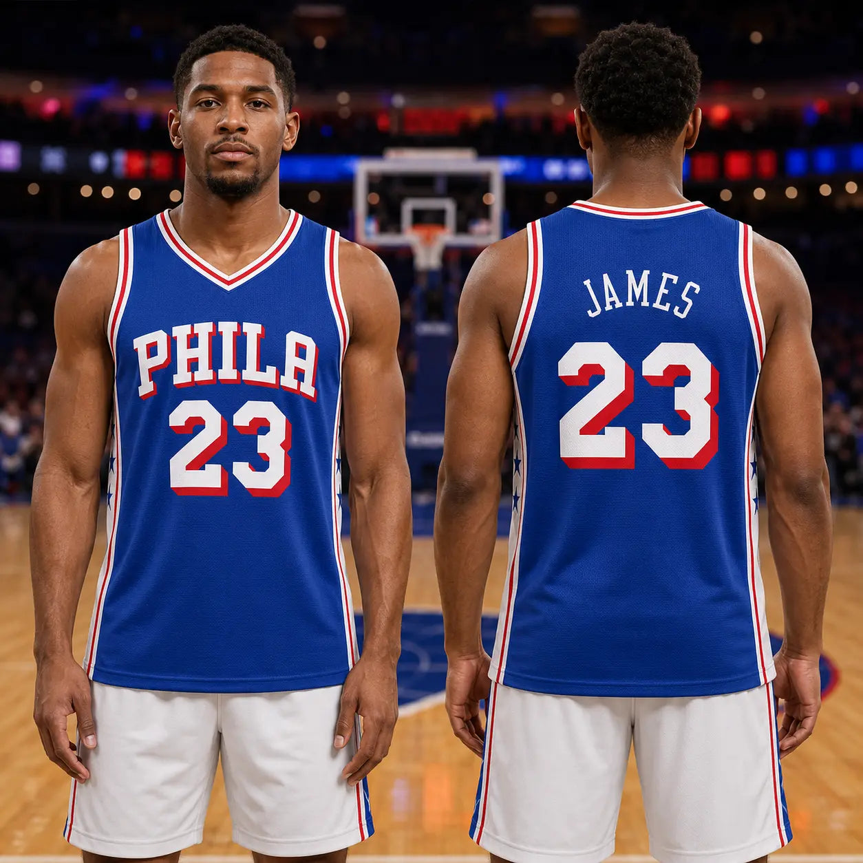 Basketball #23 Philadelphia Team Embroidered Jersey