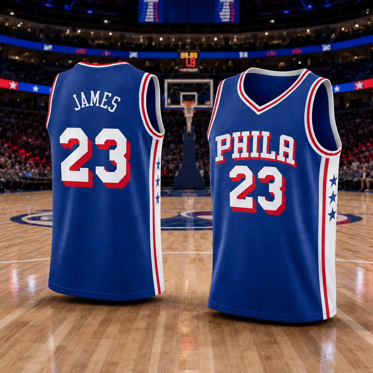 Basketball #23 Philadelphia Team Embroidered Jersey