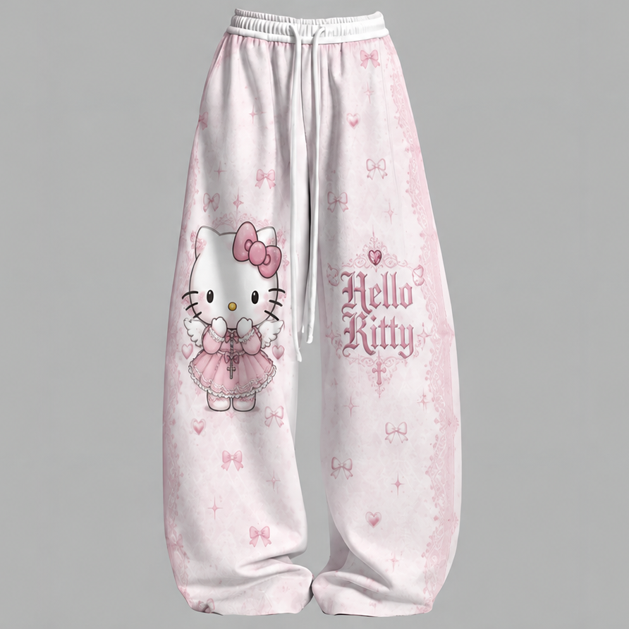 Hello Kitty Cami Top And Drawstring Elastic-waist Pants Set For Women