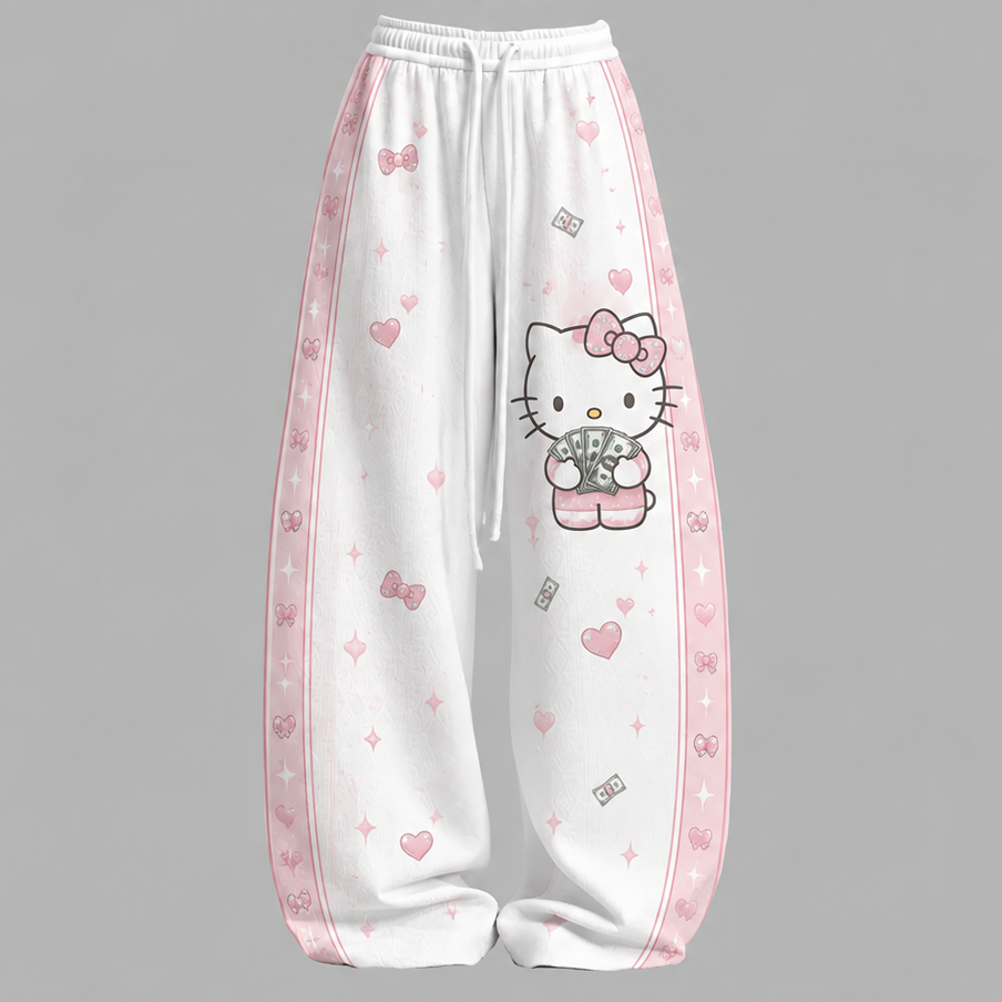 Hello Kitty Cami Top And Drawstring Elastic-waist Pants Set For Women