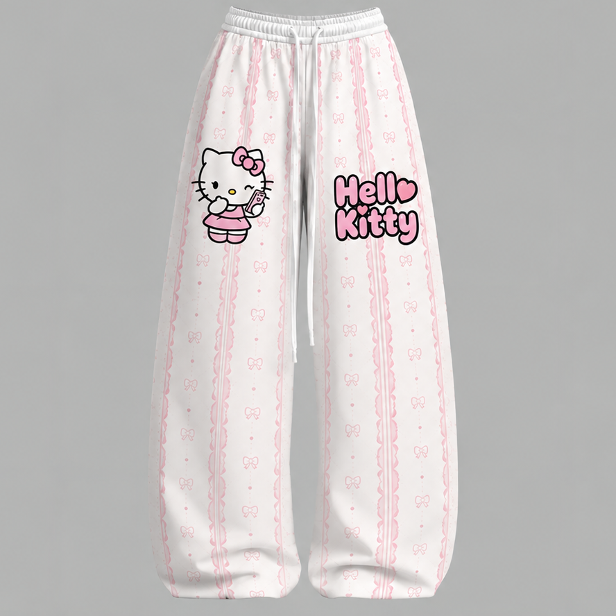 Hello Kitty Cami Top And Drawstring Elastic-waist Pants Set For Women