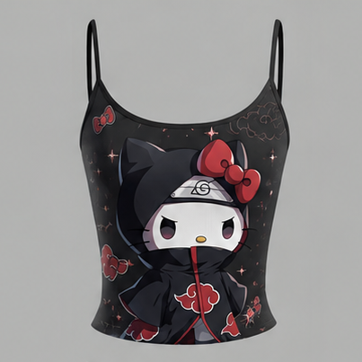 Hello Kitty Cami Top And Drawstring Elastic-waist Pants Set For Women