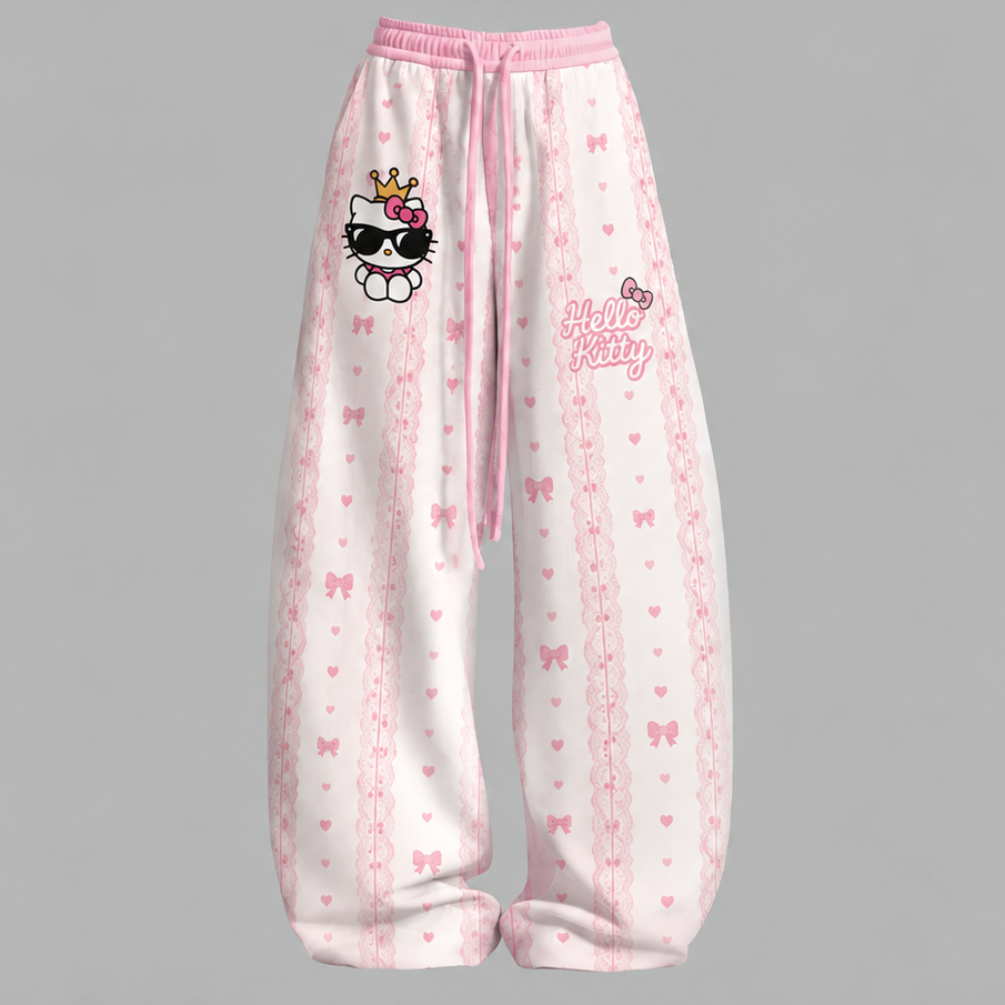 Hello Kitty Cami Top And Drawstring Elastic-waist Pants Set For Women