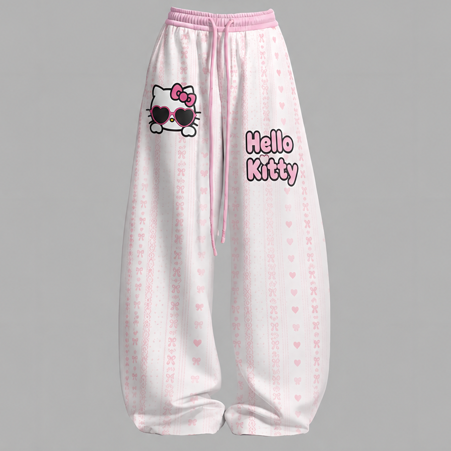 Hello Kitty Cami Top And Drawstring Elastic-waist Pants Set For Women