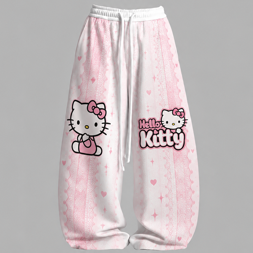 Hello Kitty Cami Top And Drawstring Elastic-waist Pants Set For Women