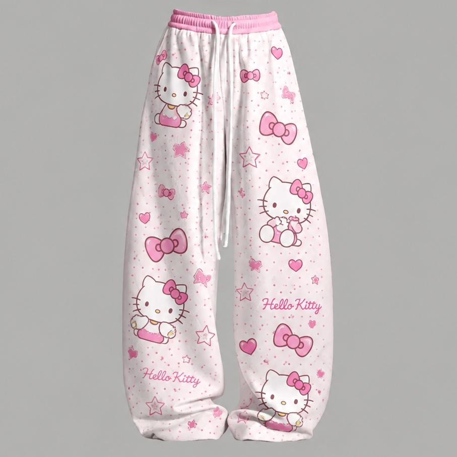 Hello Kitty Cami Top And Drawstring Elastic-waist Pants Set For Women
