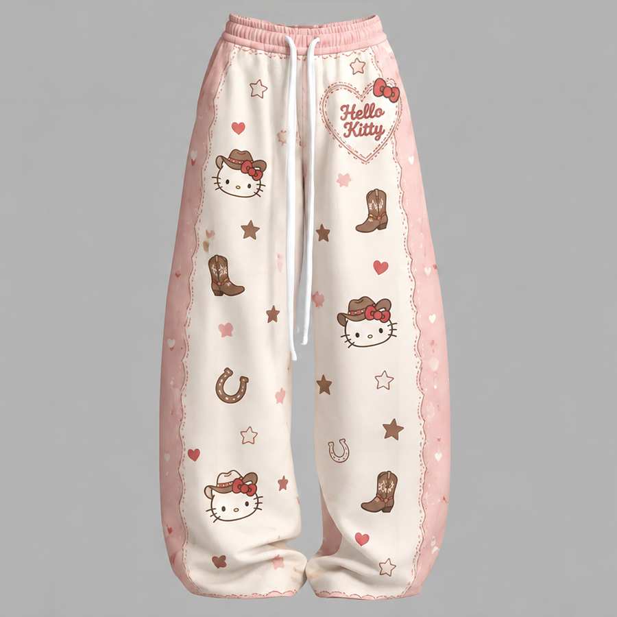 Hello Kitty Cami Top And Drawstring Elastic-waist Pants Set For Women