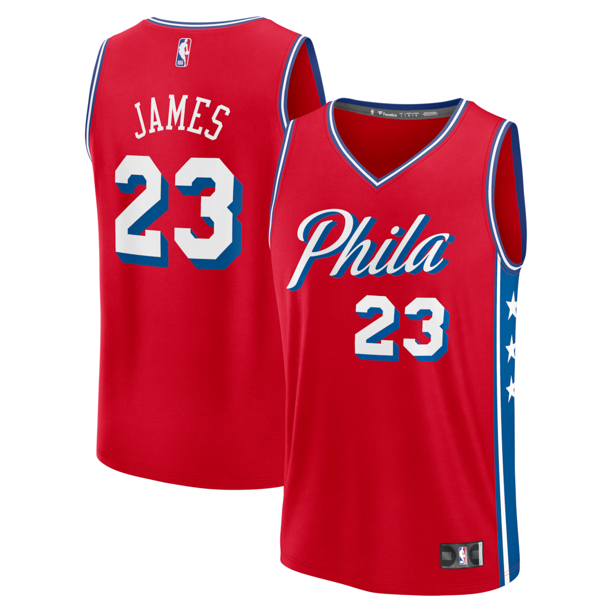 Philadelphia 76ers LeBron James #23 Embroidered Jersey