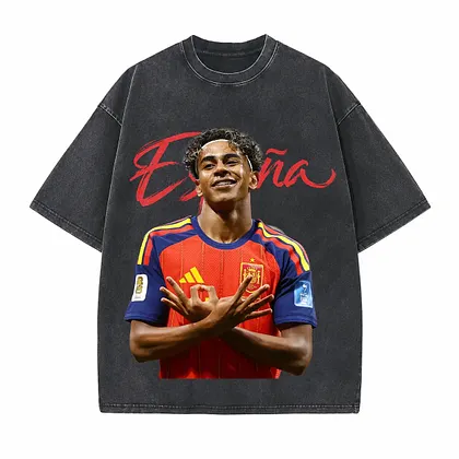 Funny Soccer Printed Unisex Washed T-Shirt