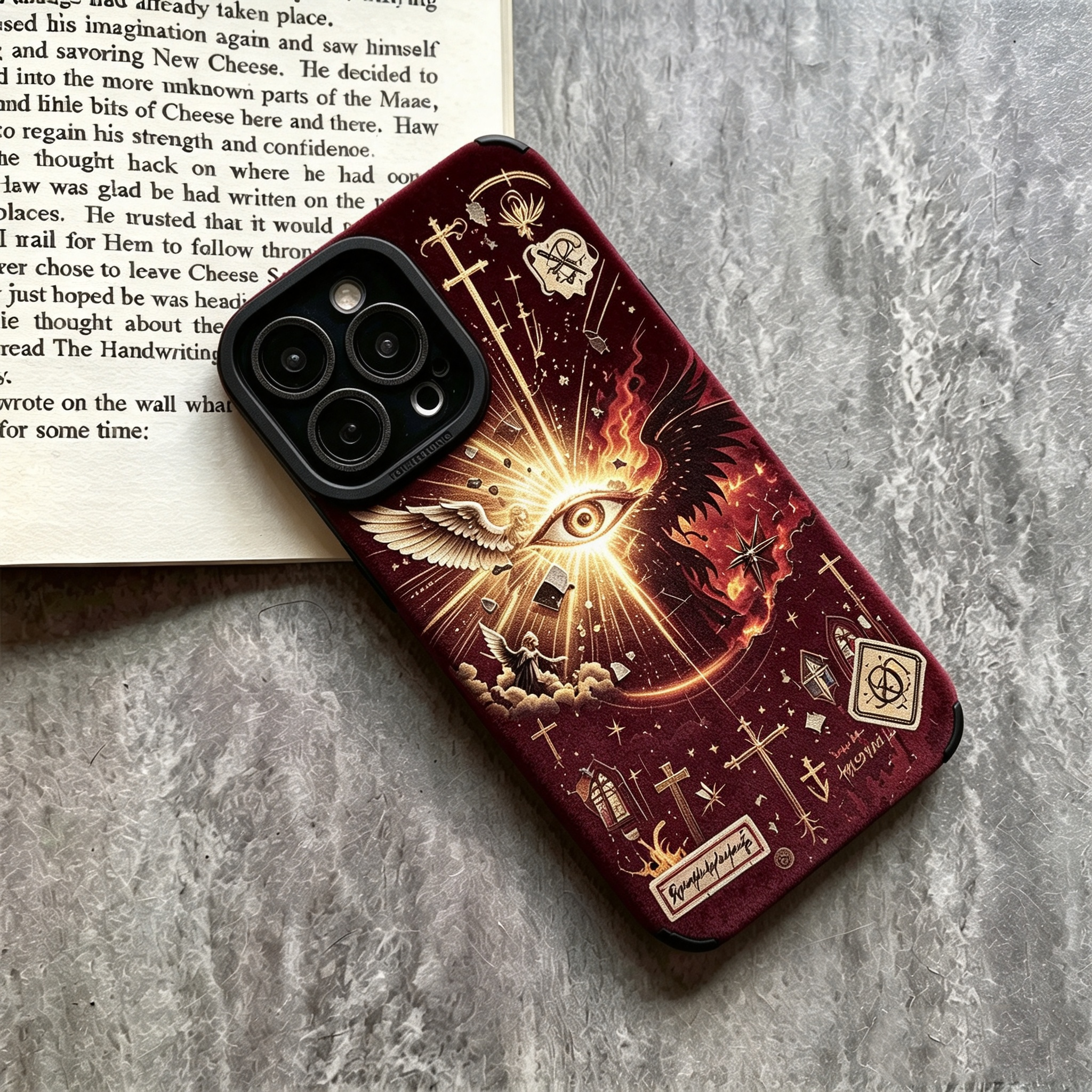 Jesus Distinct God Cross pattern phone case TPU & leather delicate skin as velvet suitable for iPhone 17 16 15 14 13 12 11 Pro Max Plus X XS MAX