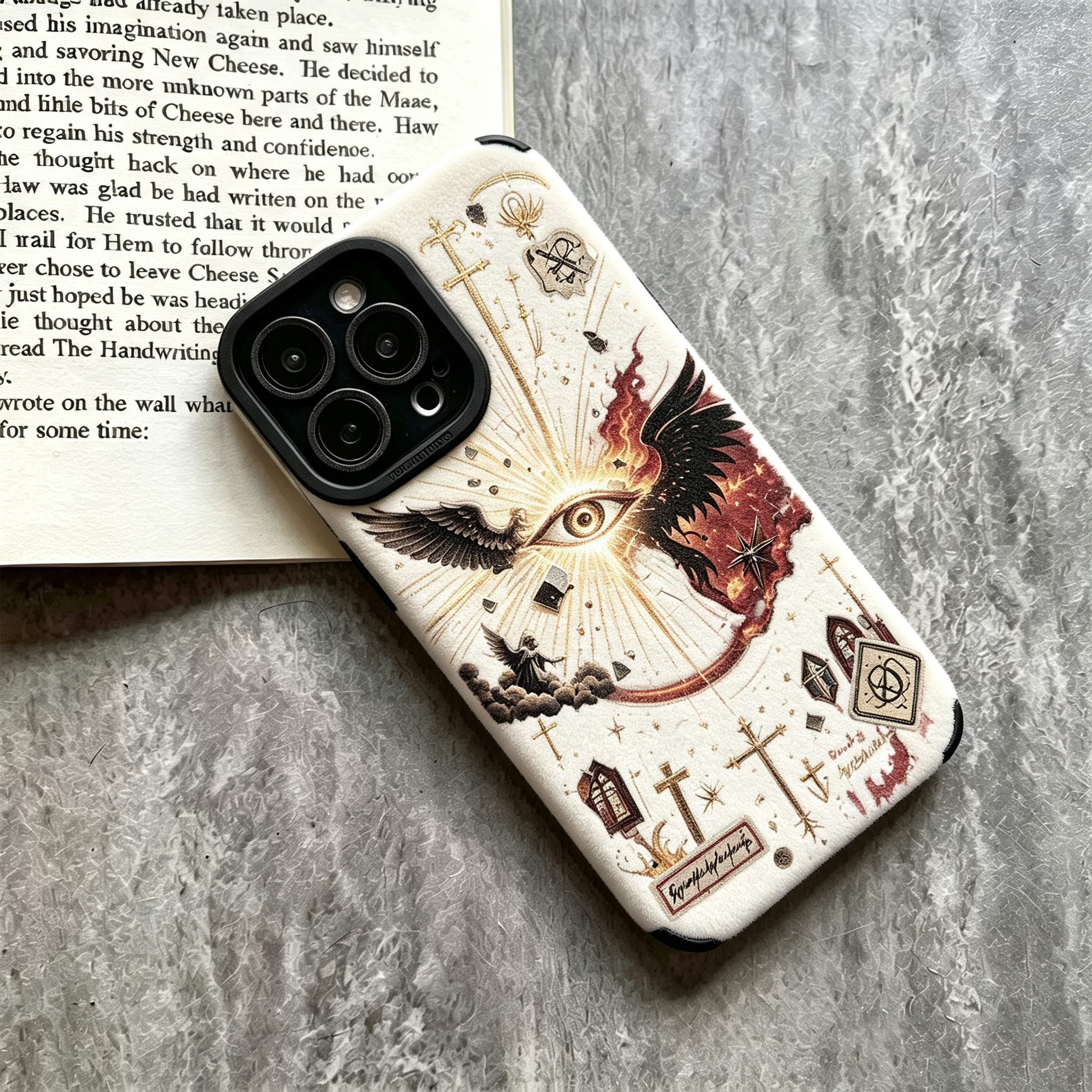 Jesus Distinct God Cross pattern phone case TPU & leather delicate skin as velvet suitable for iPhone 17 16 15 14 13 12 11 Pro Max Plus X XS MAX