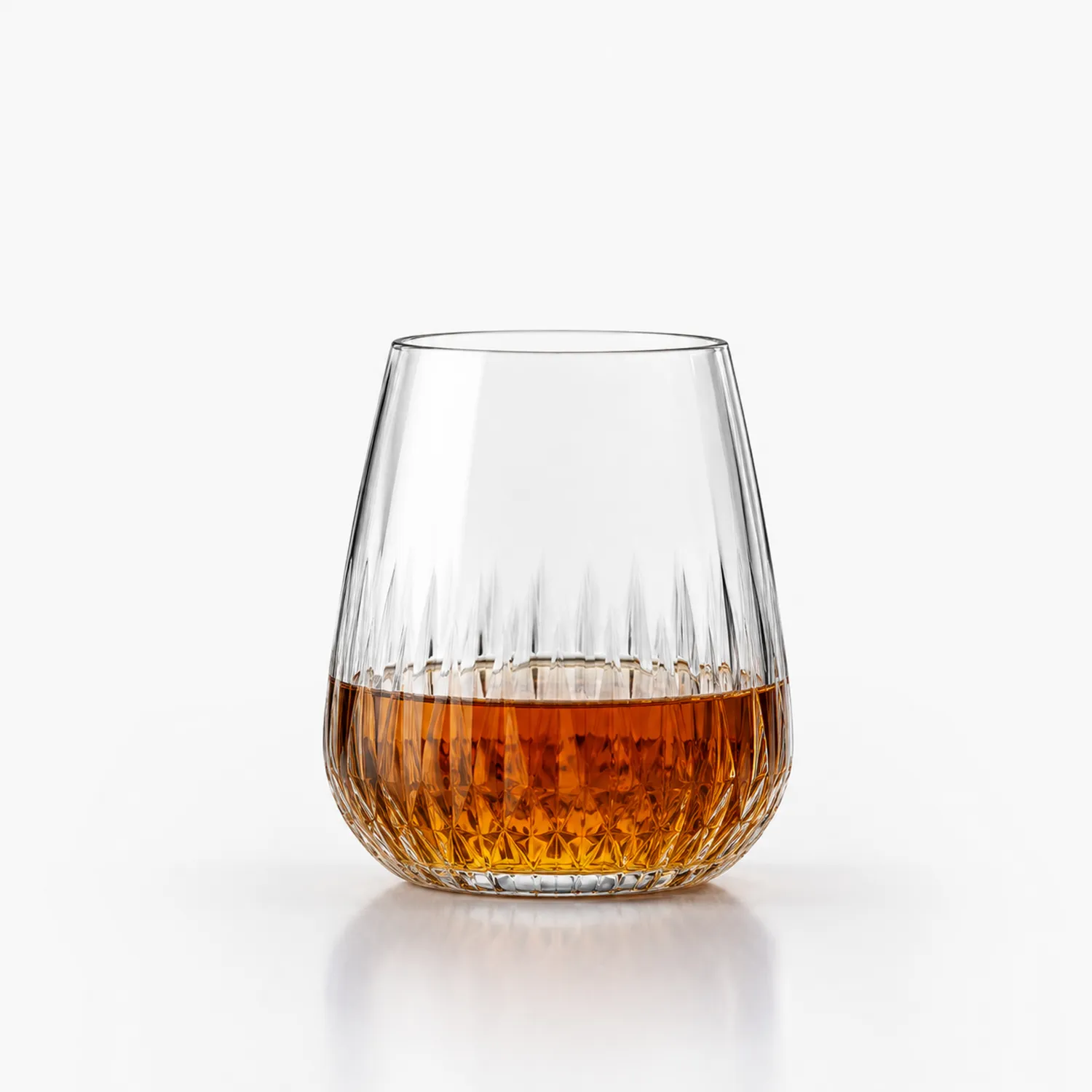 Elegancka szklanka do whisky 300 ml z przezroczystego szkła