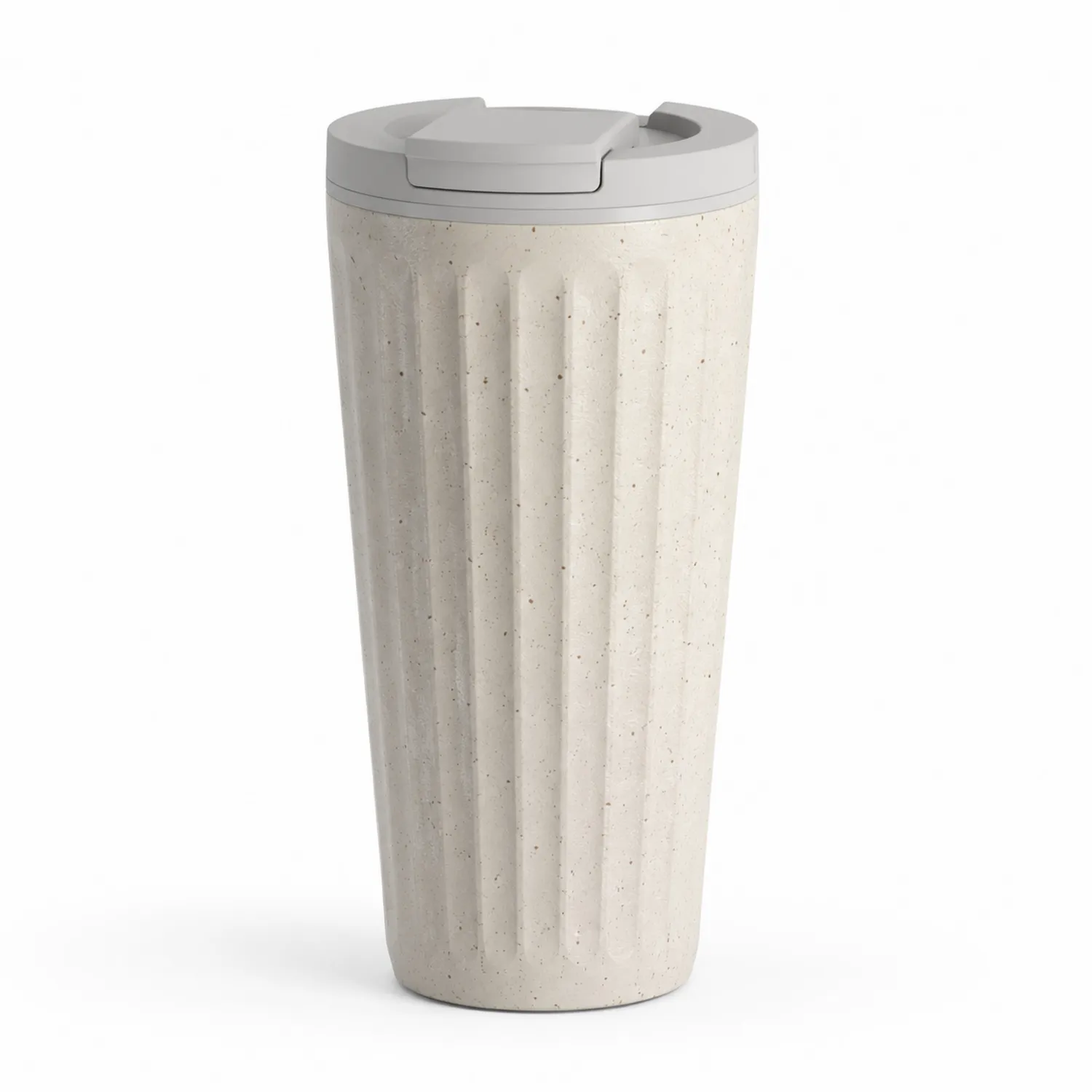 Kubek termiczny 450 ml kremowy z pokrywką